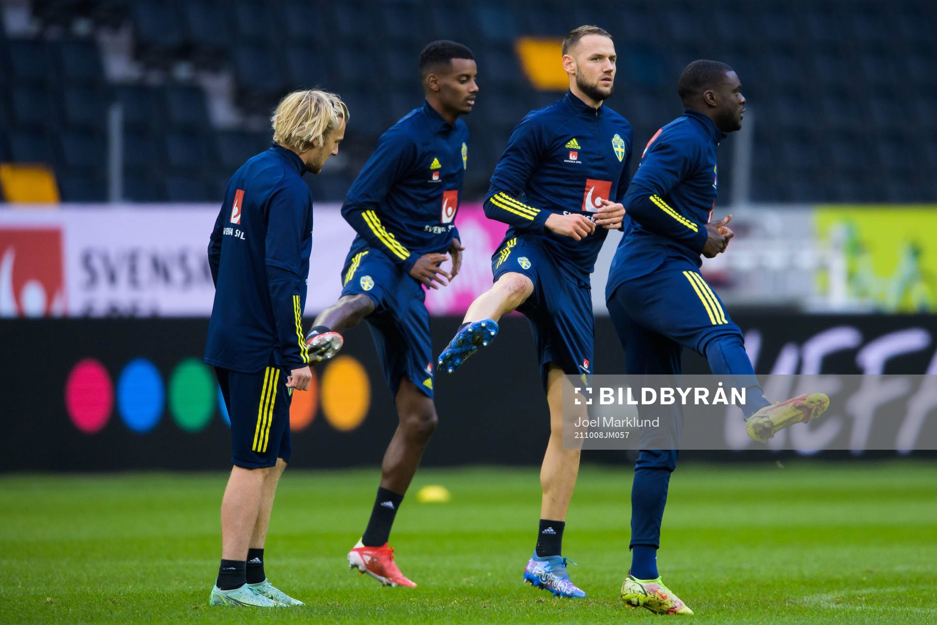 Emil Forsberg, Alexander Isak, Alexander Milosevic and Ken
