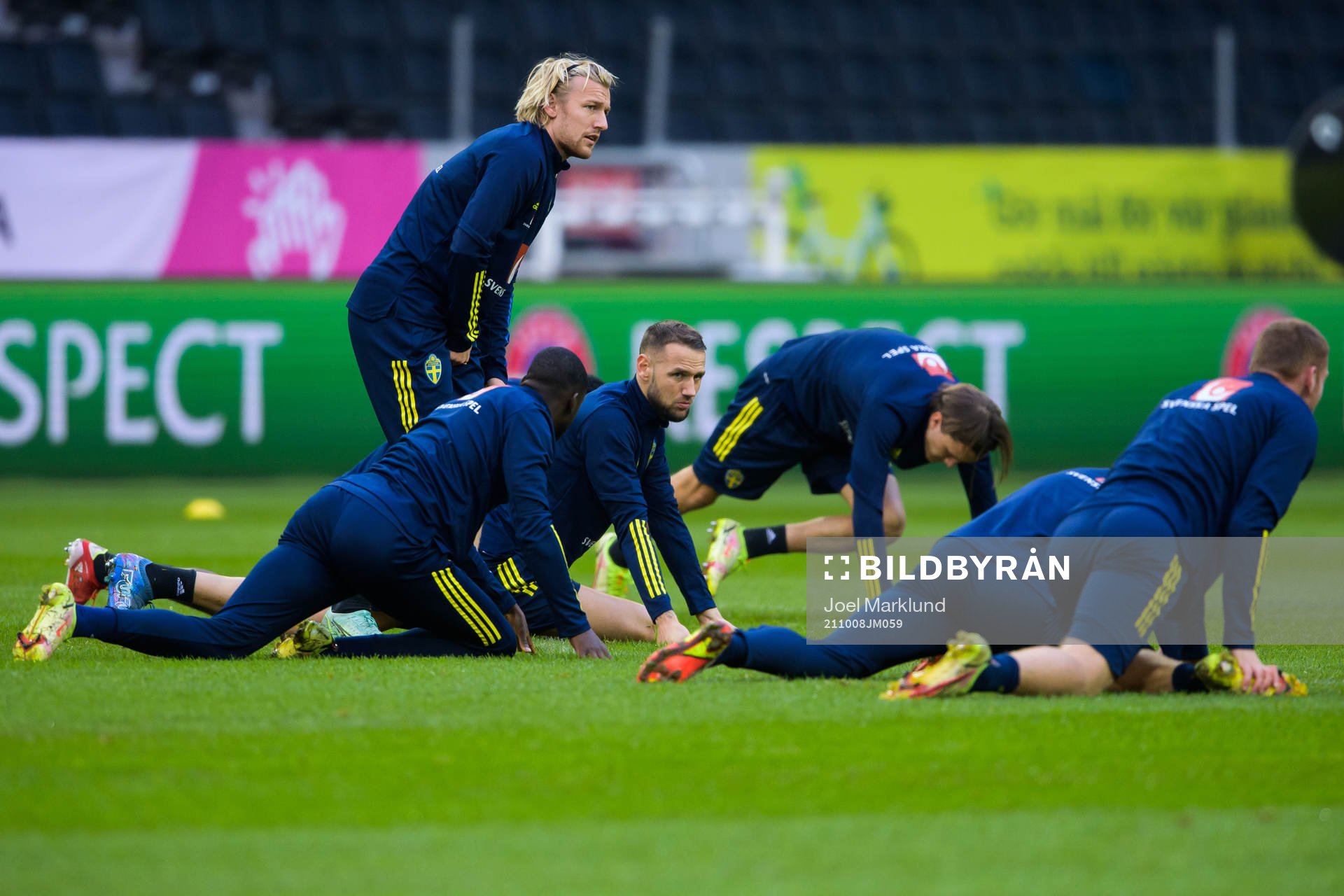Emil Forsberg and Alexander Milosevic of the Swedish