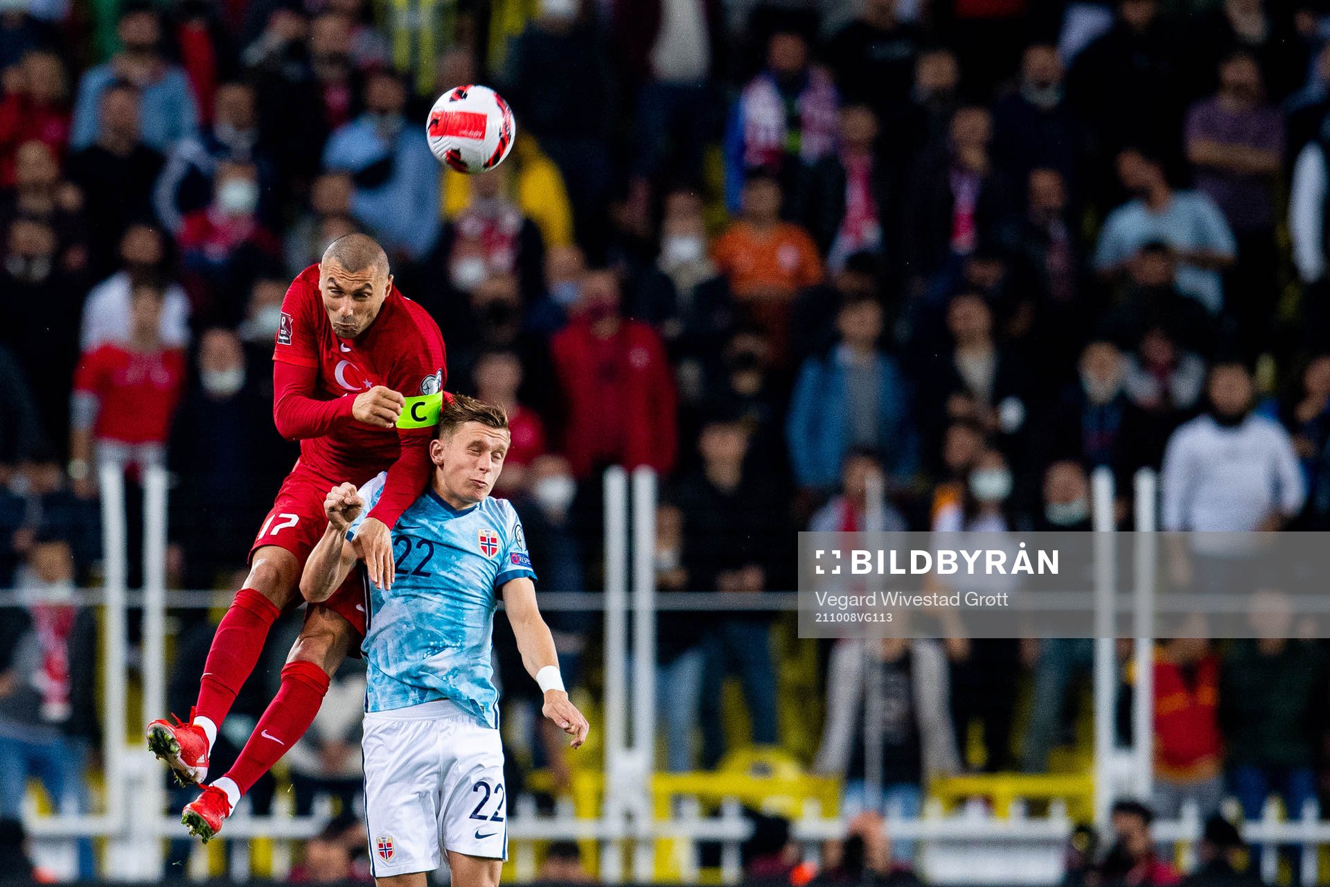 Burak Yilmaz of Turkey and Marcus Holmgren Pedersen of