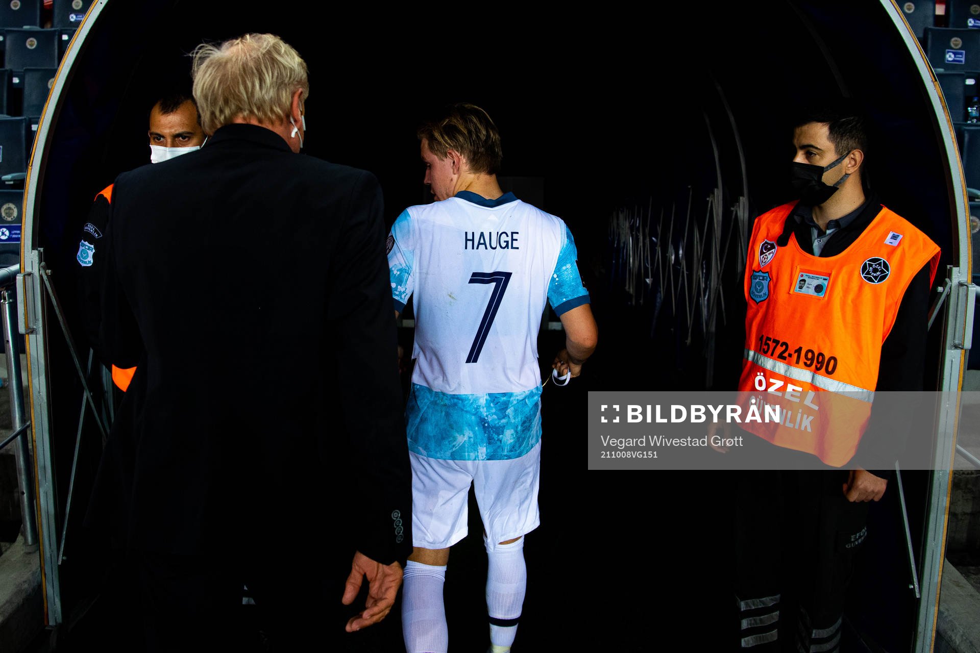 Jens Petter Hauge of Norway at half-time