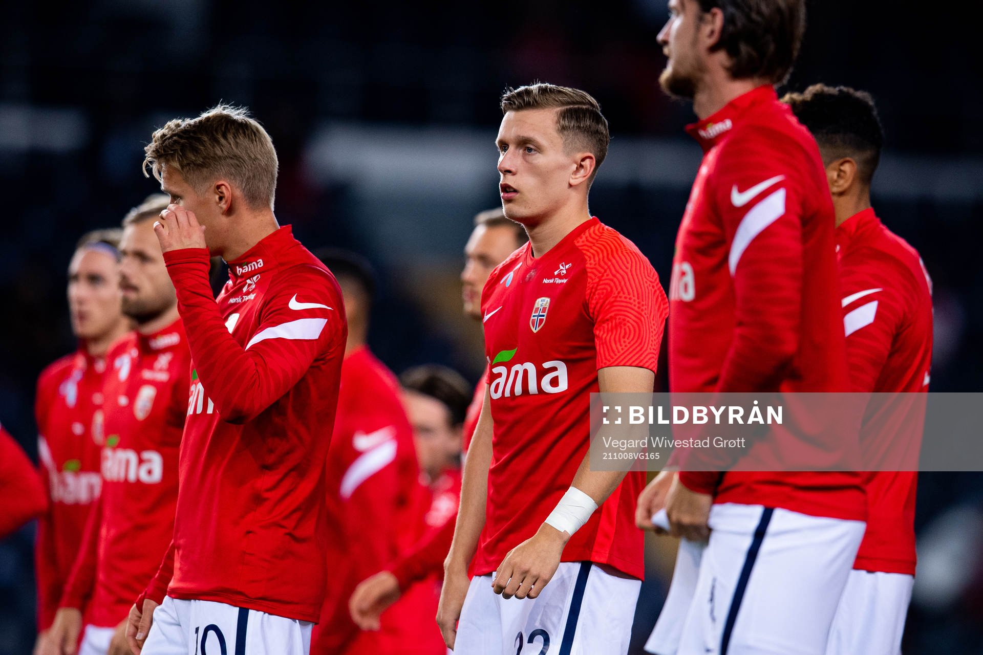 Marcus Holmgren Pedersen of Norway warms up