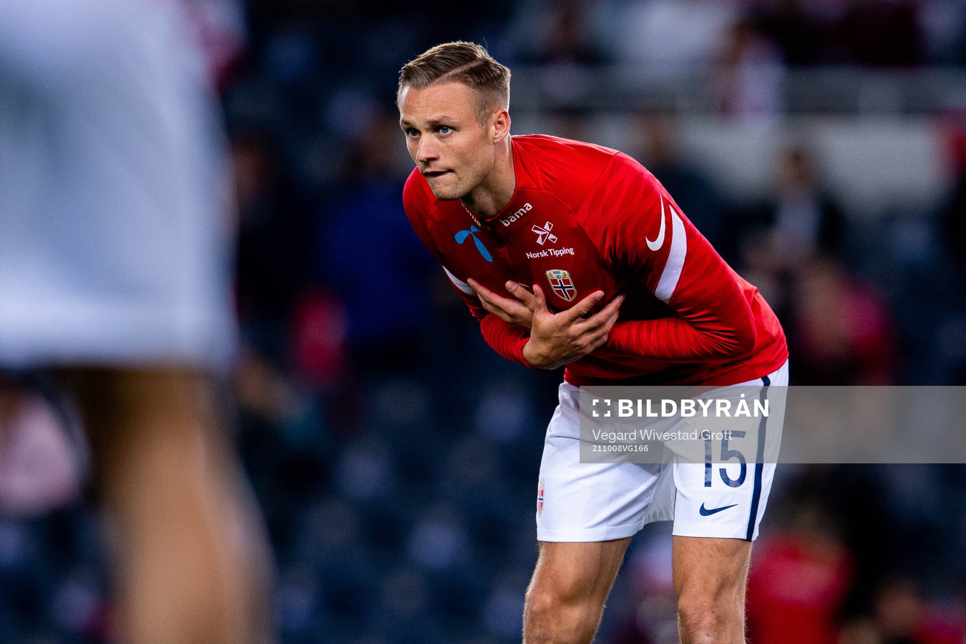 Stian Gregersen of Norway warms up