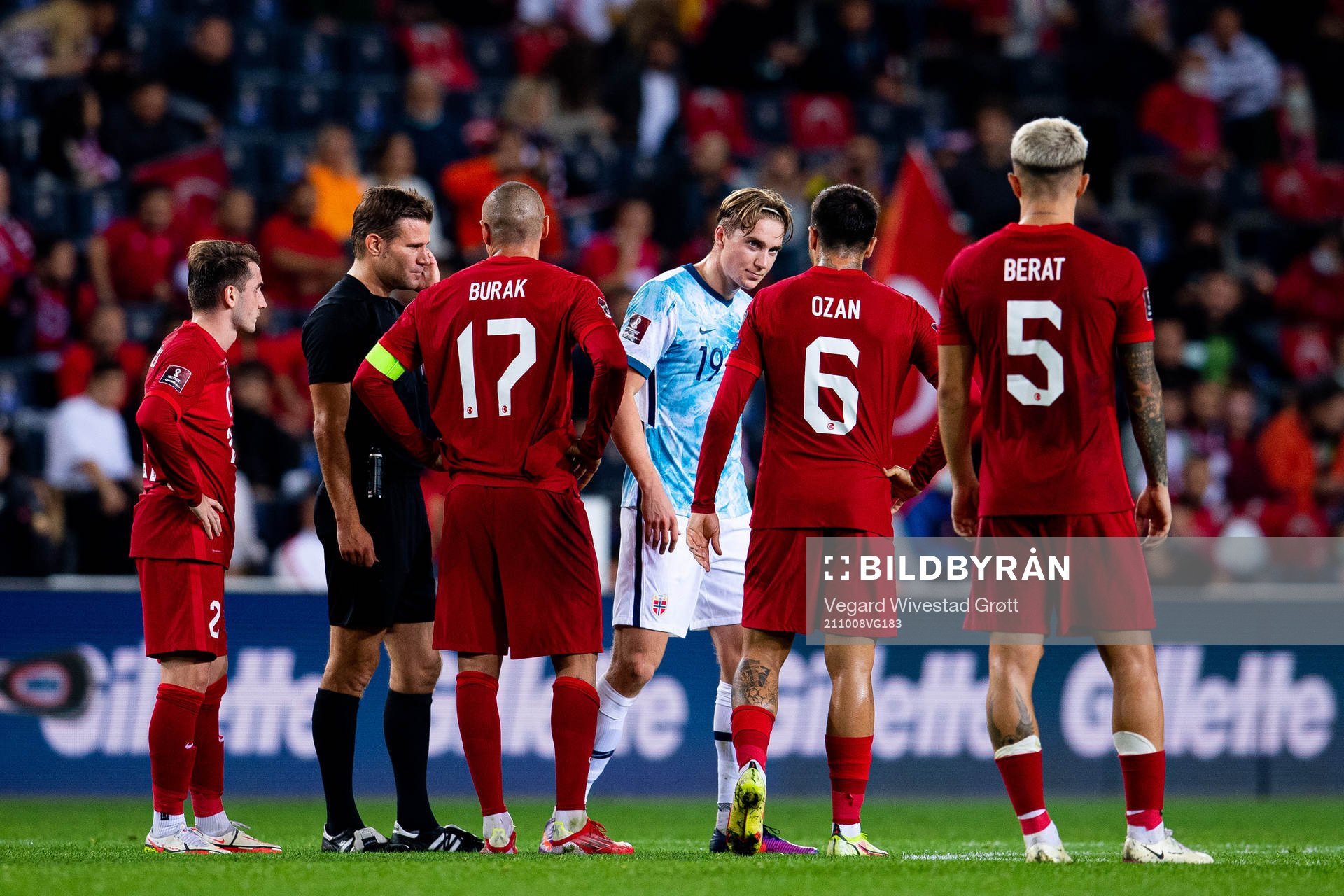 Kristian Thorstvedt of Norway awaits video assistant
