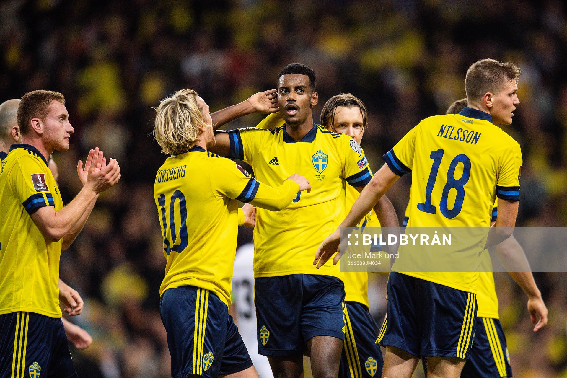 Dejan Kulusevski, Emil Forsberg, Alexander Isak, Kristoffer