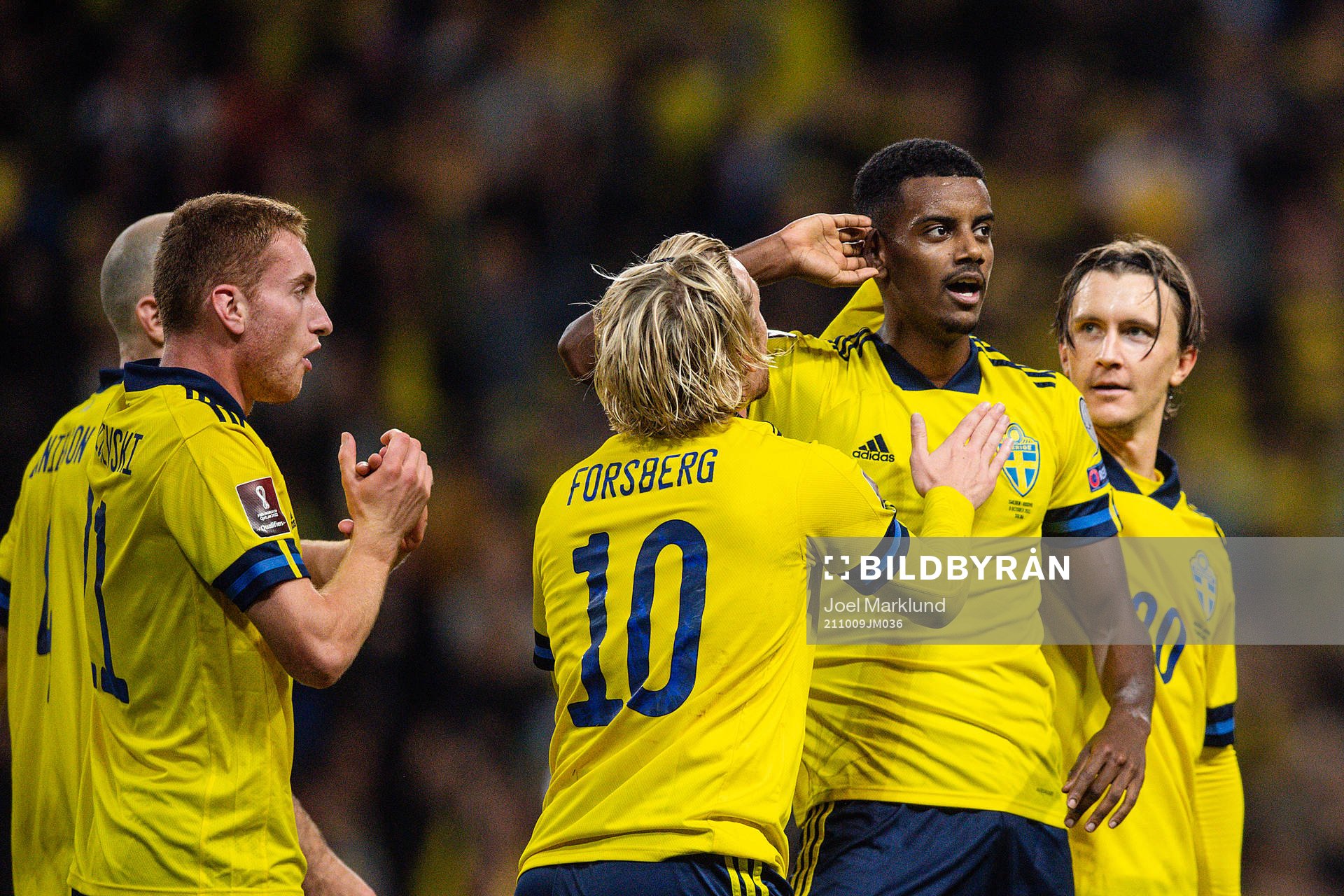 Alexander Isak of Sweden celebrates