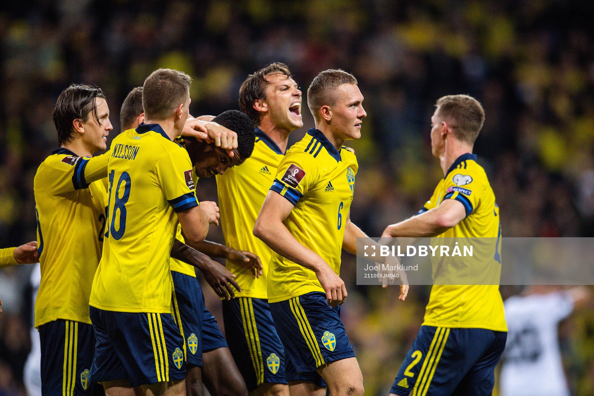 Alexander Isak, Kristoffer Olsson and Albin Ekdal of Sweden