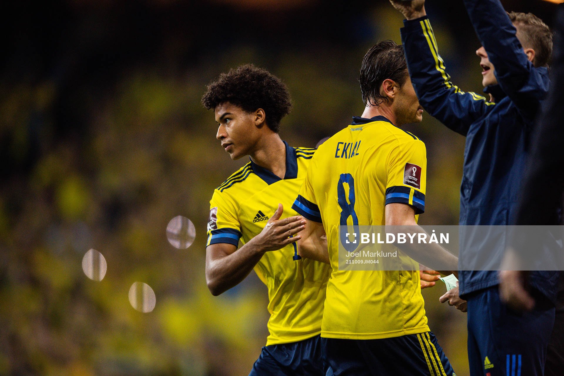 Jens-Lys Cajuste and Albin Ekdal of Sweden
