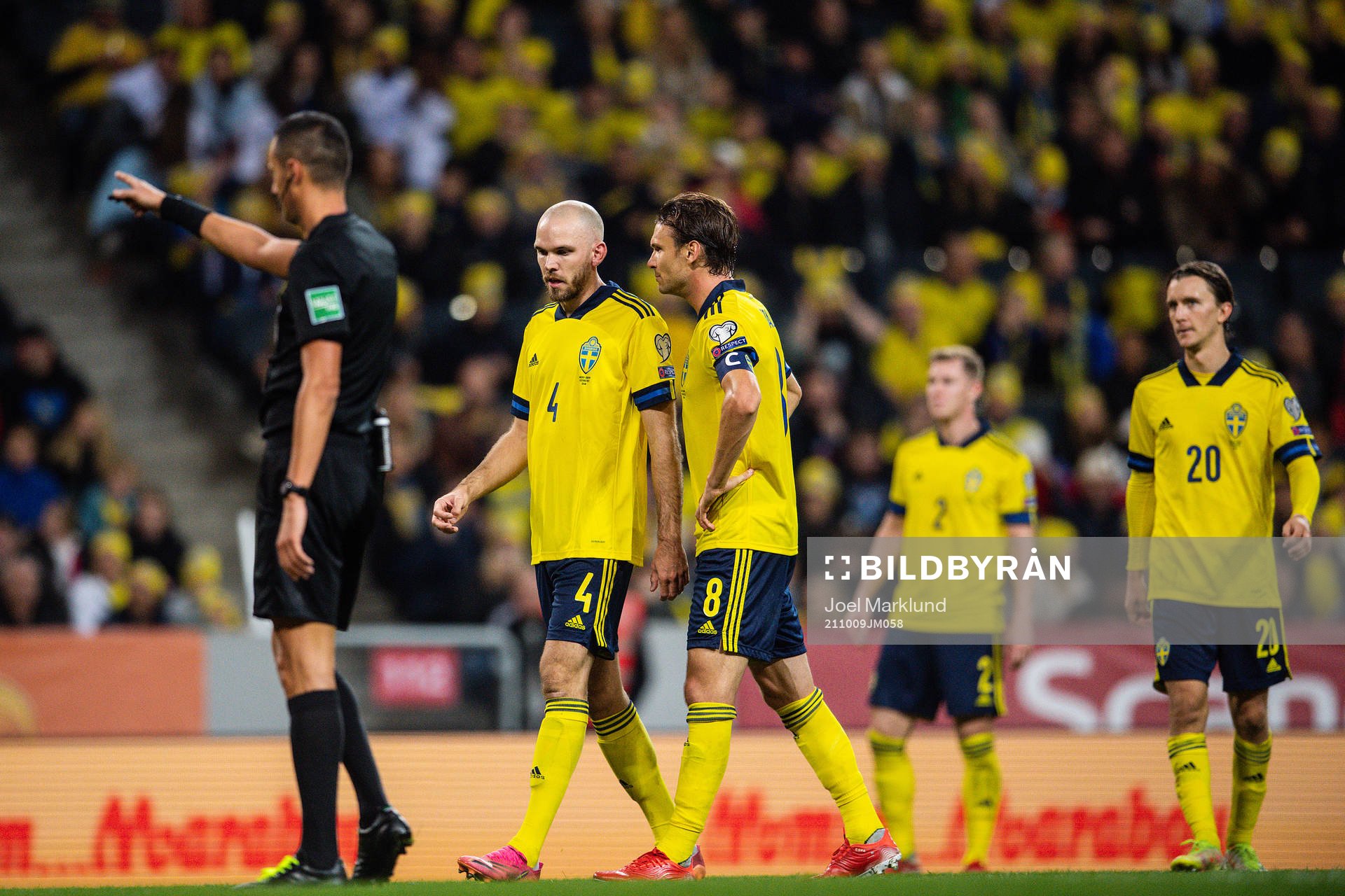 Marcus Danielson, Albin Ekdal and Kristoffer Olsson of