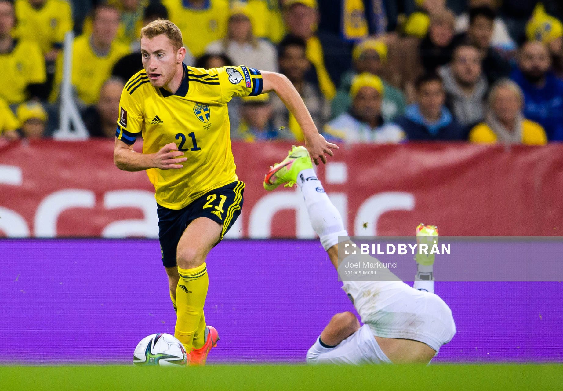 Dejan Kulusevski of Sweden and Fidan Aliti of Kosovo