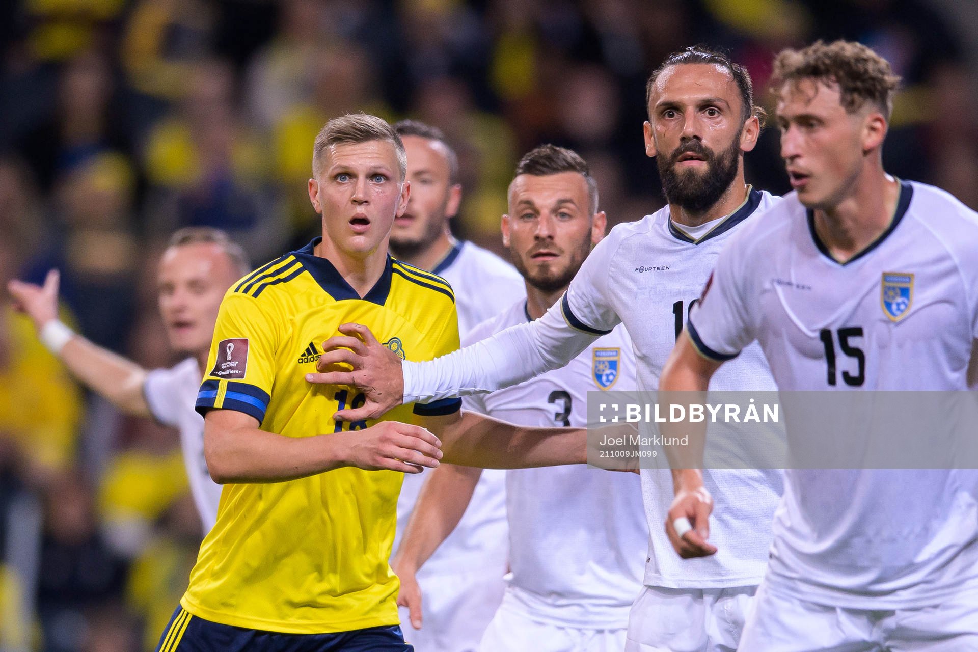 Joakim Nilsson of Sweden and Vedat Muriqi of Kosovo