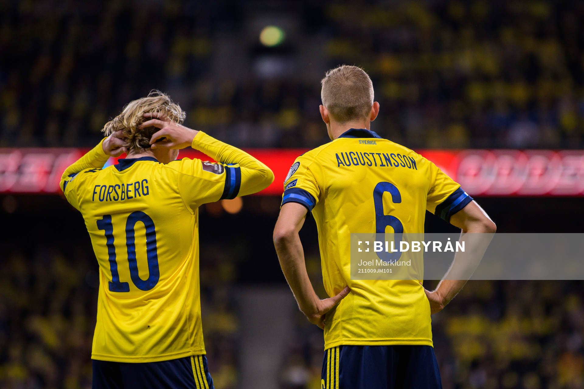 Emil Forsberg and Ludwig Augustinsson of Sweden
