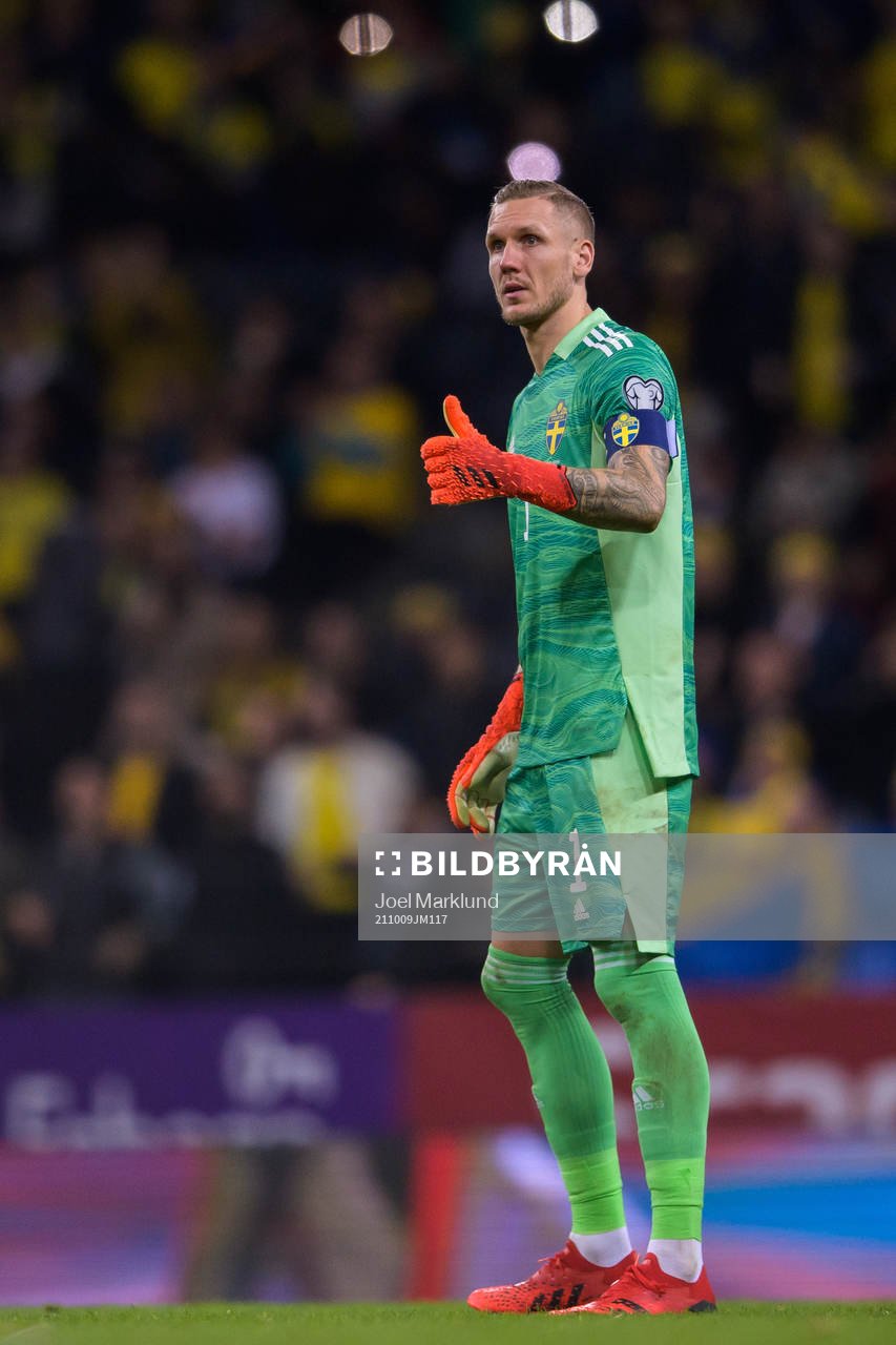 Goalkeeper Robin Olsen of Sweden