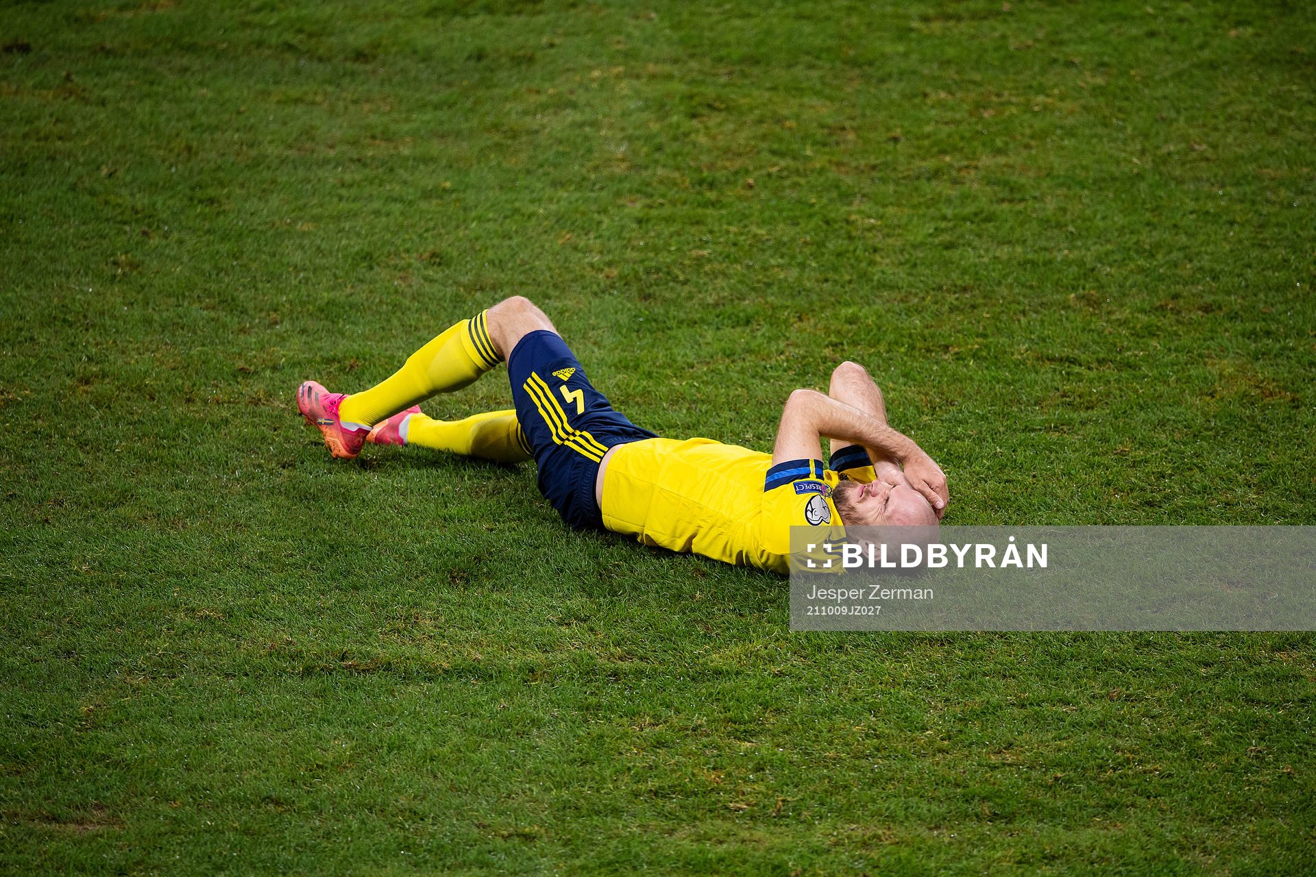 Marcus Danielson of Sweden in pain
