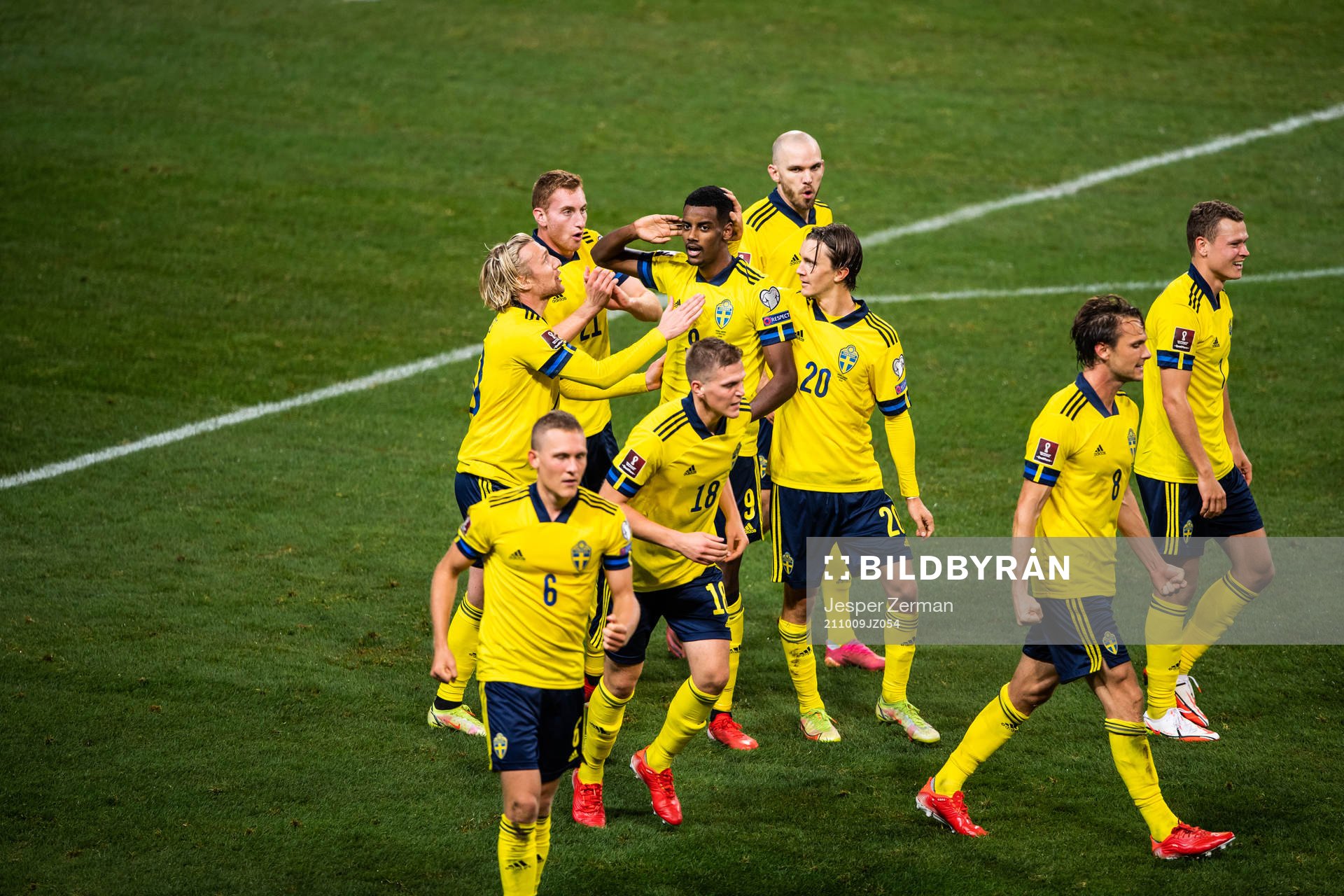 Alexander Isak, Emil Forsberg, Dejan Kulusevski and