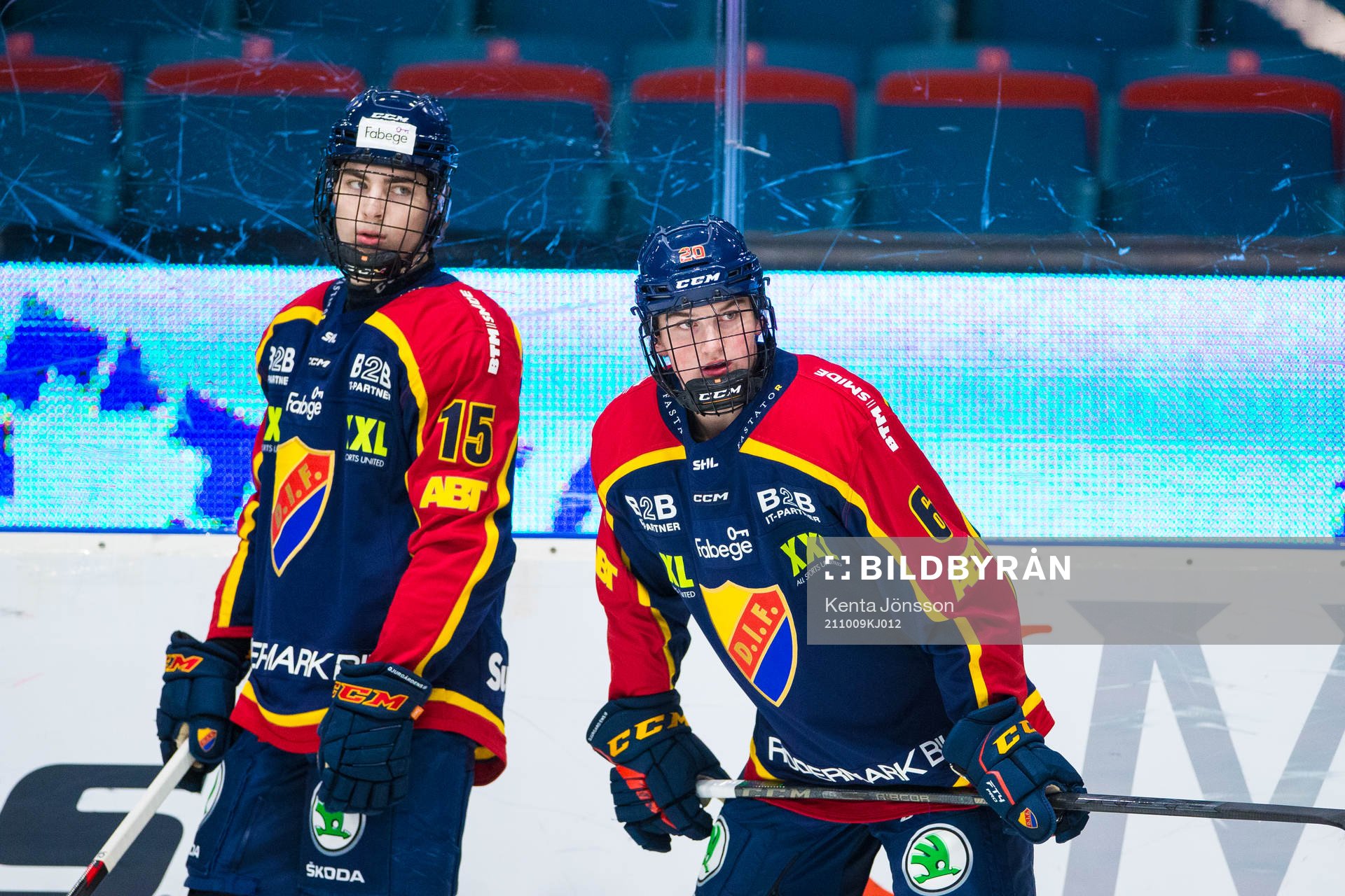 Djurgårdens Liam Öhgren och Calle Odelius