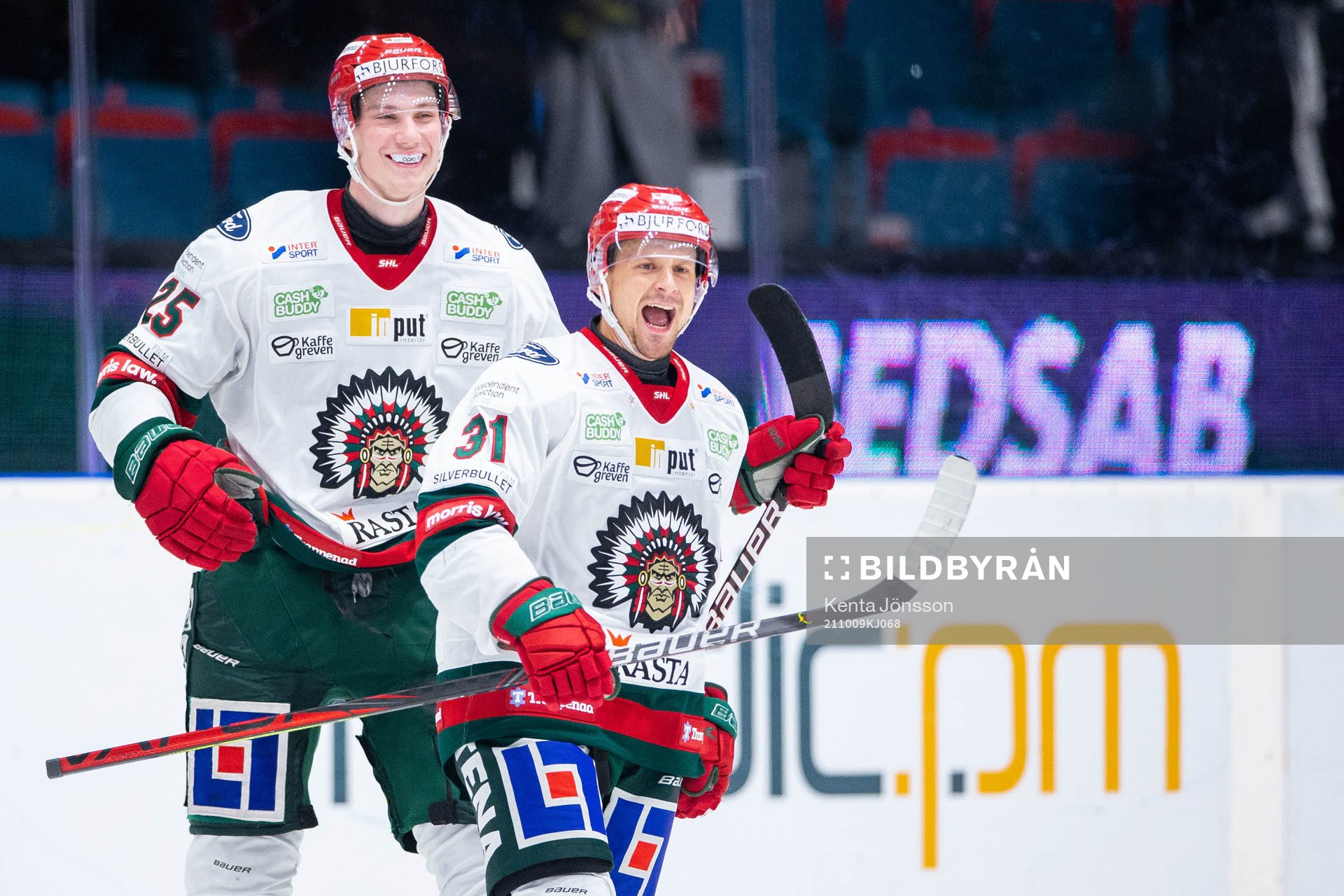 Frölundas Nicklas Lasu  jublar
