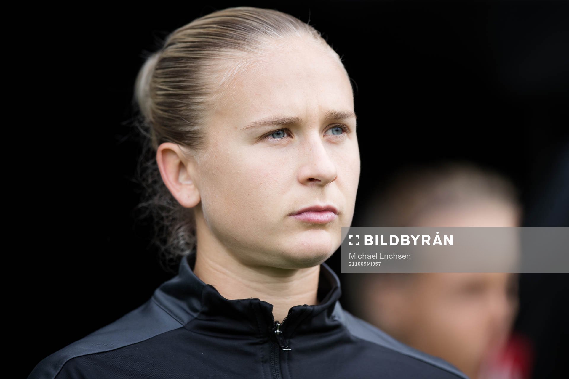Häckens Filippa Curmark innan fotbollsmatchen i