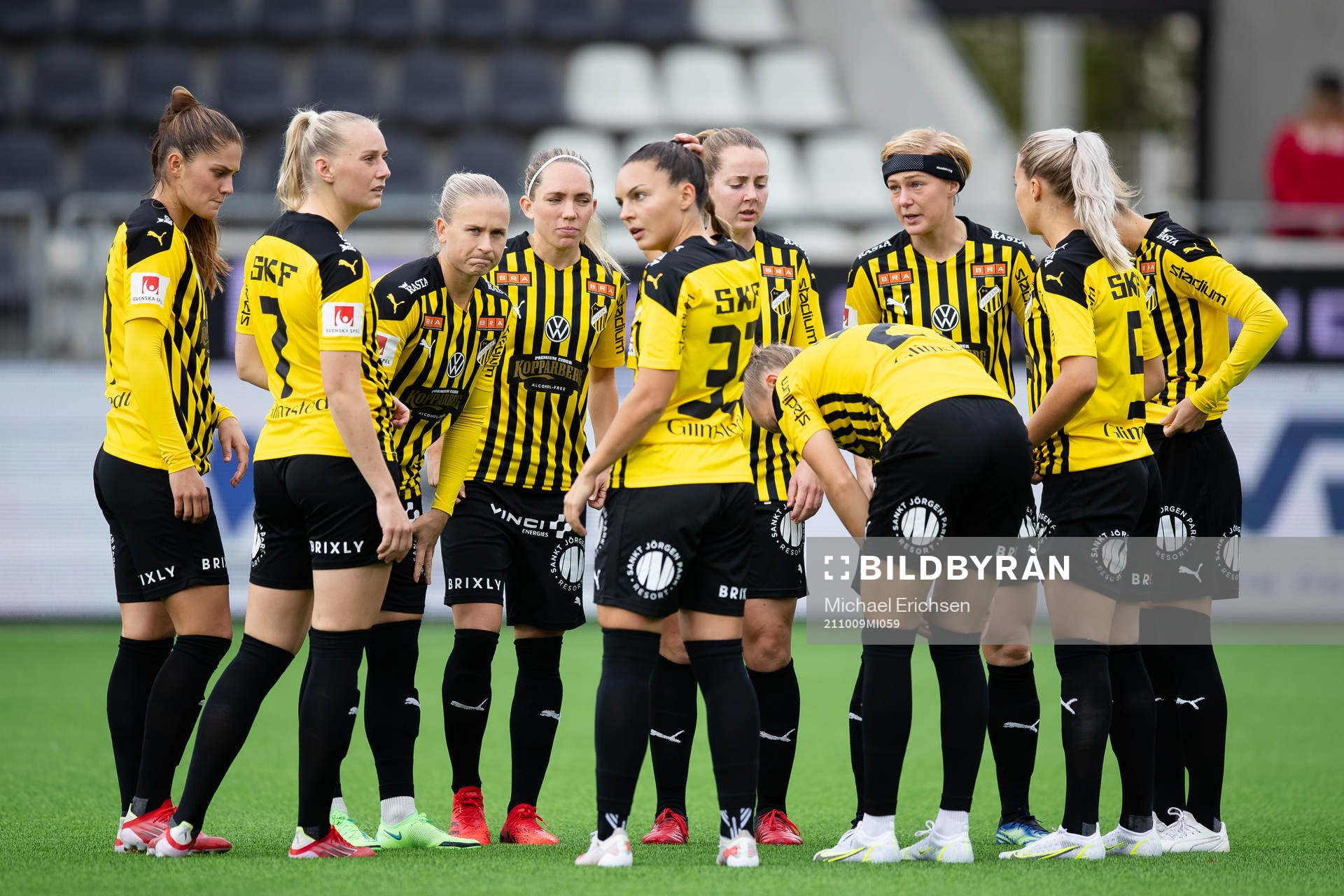 Häcken samlade innan fotbollsmatchen i Damallsvenskan