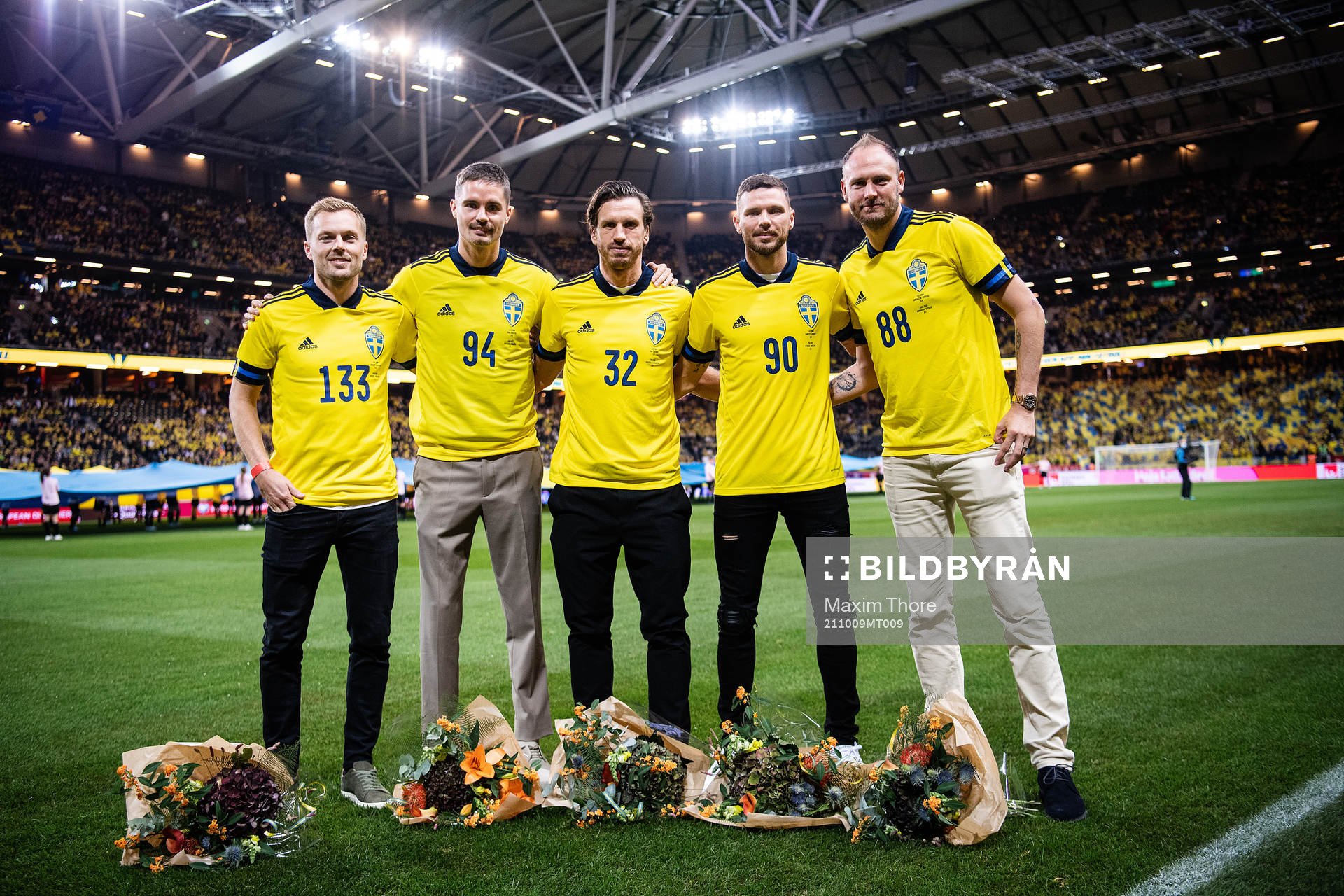 Former players Sebastian Larsson, Mikael Lustig, Gustav