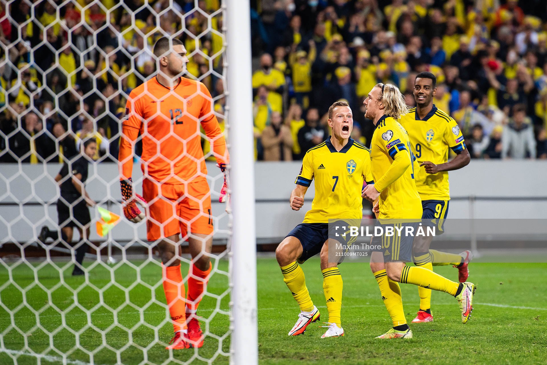 Emil Forsberg, Viktor Claesson and Alexander Isak  of