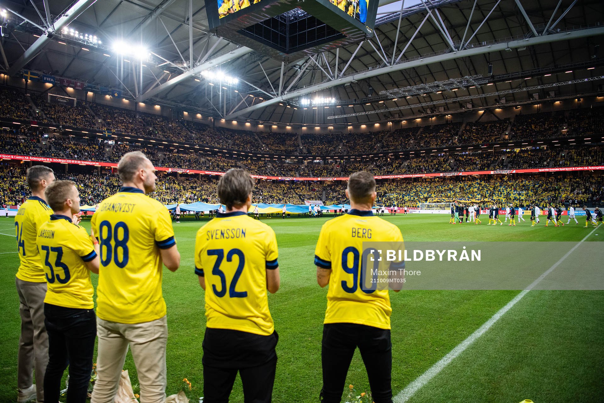 Former players Sebastian Larsson, Mikael Lustig, Gustav