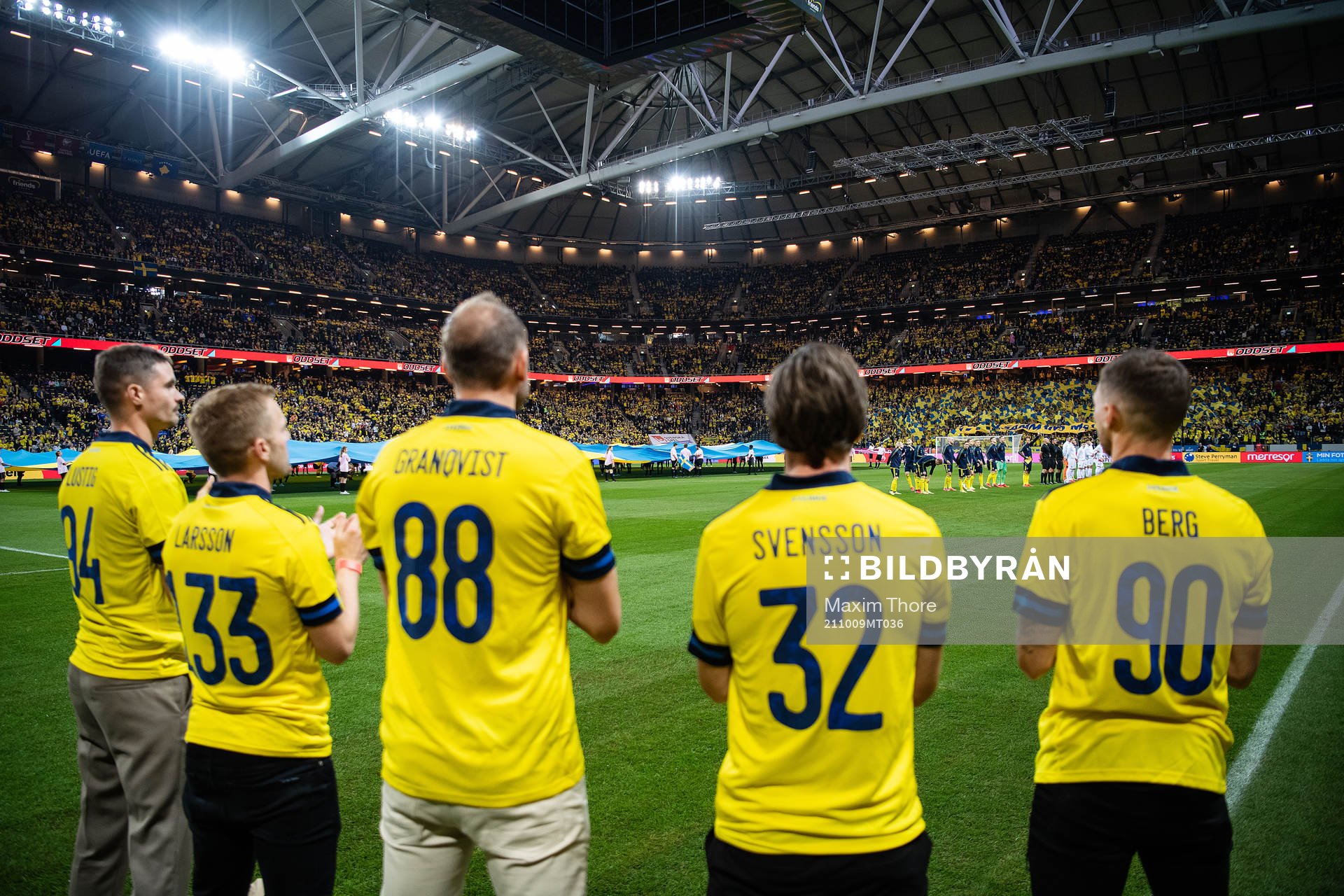 Former players Sebastian Larsson, Mikael Lustig, Gustav
