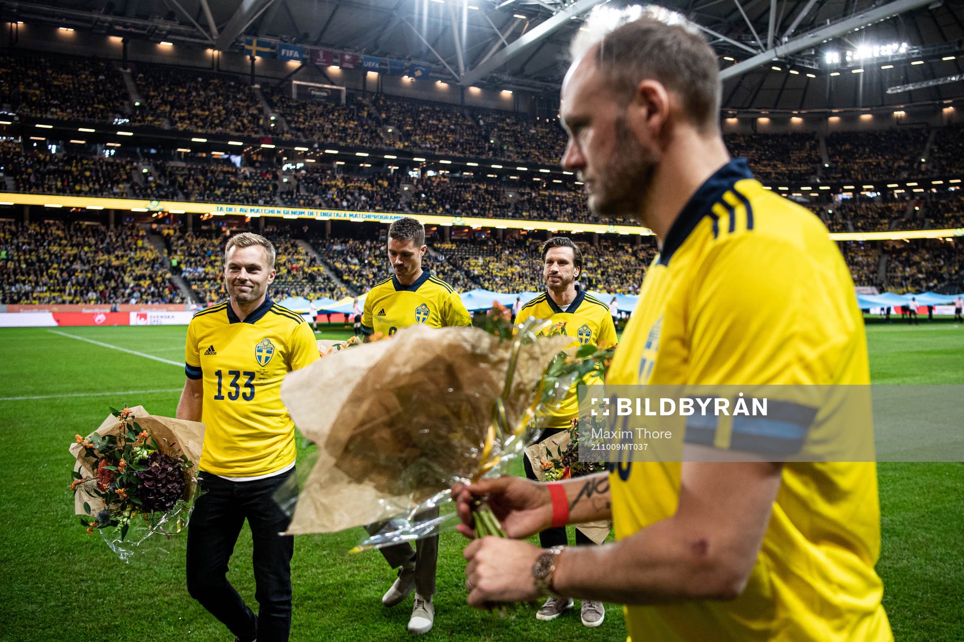 Former national football players Sebastian Larsson, Mikael