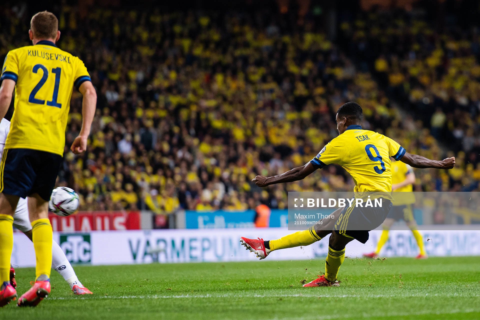 Alexander Isak of Sweden scores 2-0