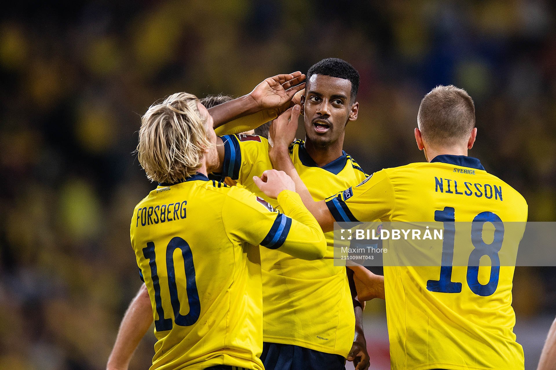 Alexander Isak of Sweden celebrates