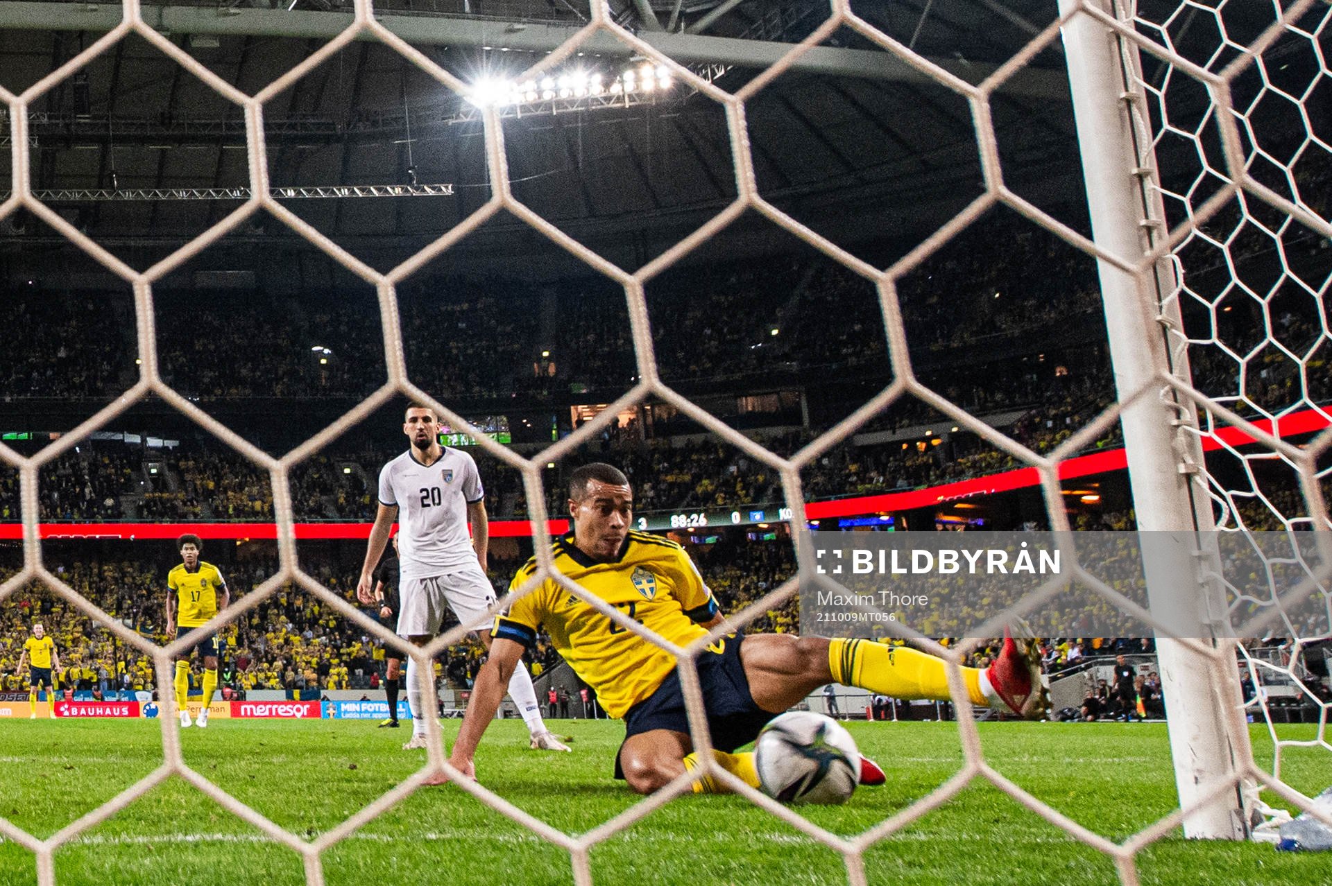 Robin Quaison of Sweden with a scoring opportunity