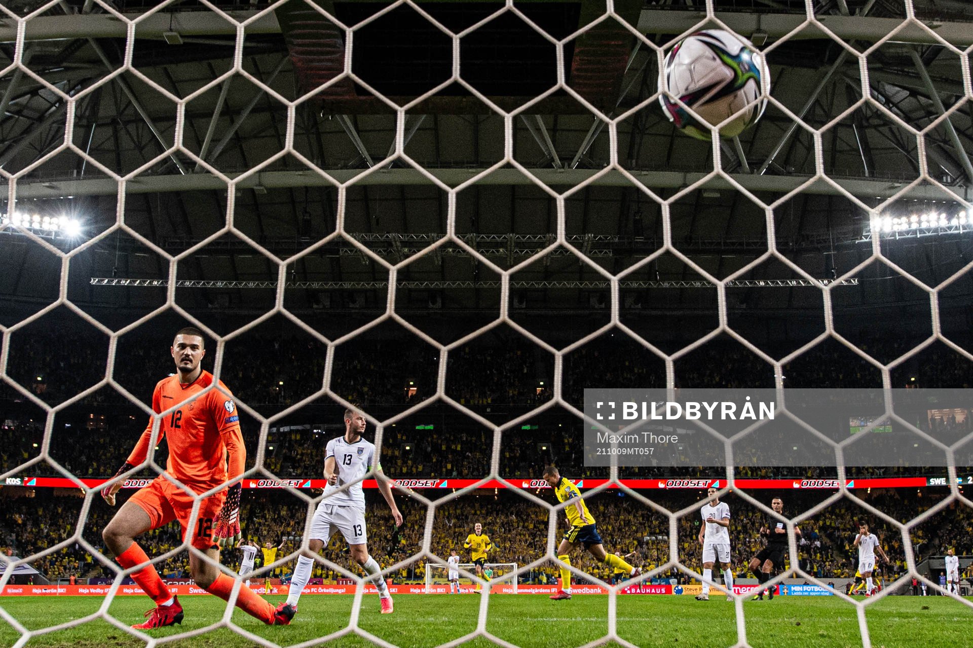 Robin Quaison of Sweden celebrates