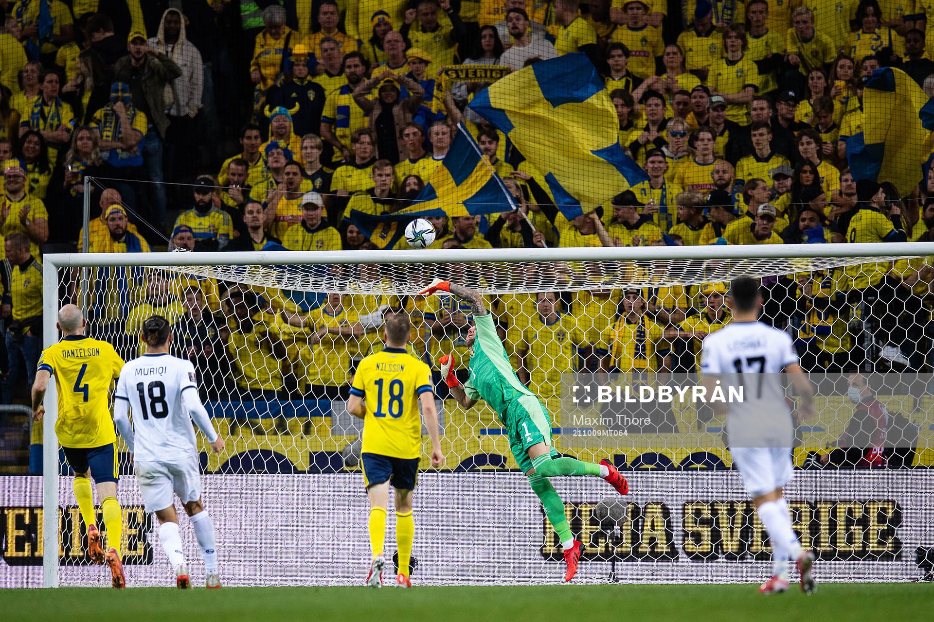 goalkeeper Robin Olsen of Sweden