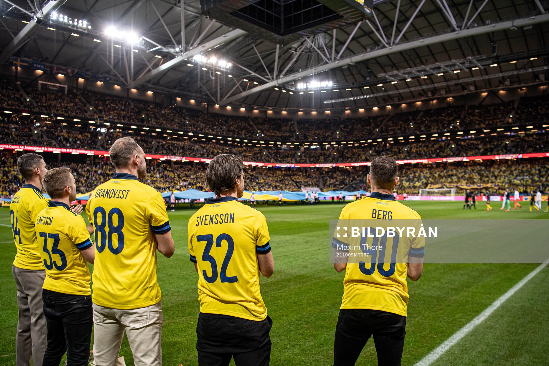 Former players Mikael Lustig, Andreas Granqvist, Gustav