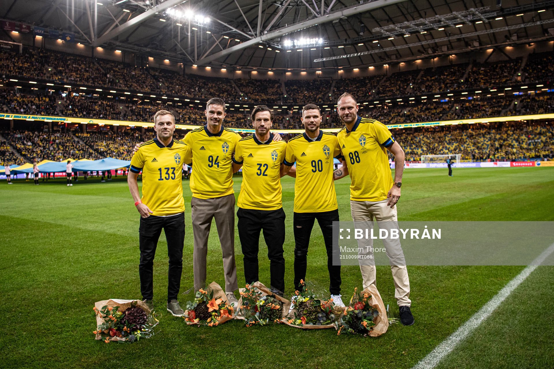Former players Sebastian Larsson, Mikael Lustig, Gustav