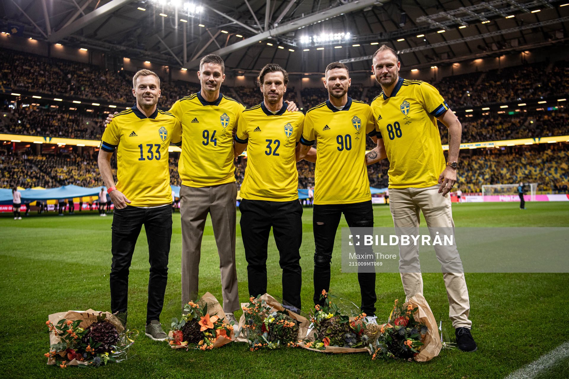 Former players Sebastian Larsson, Mikael Lustig, Gustav
