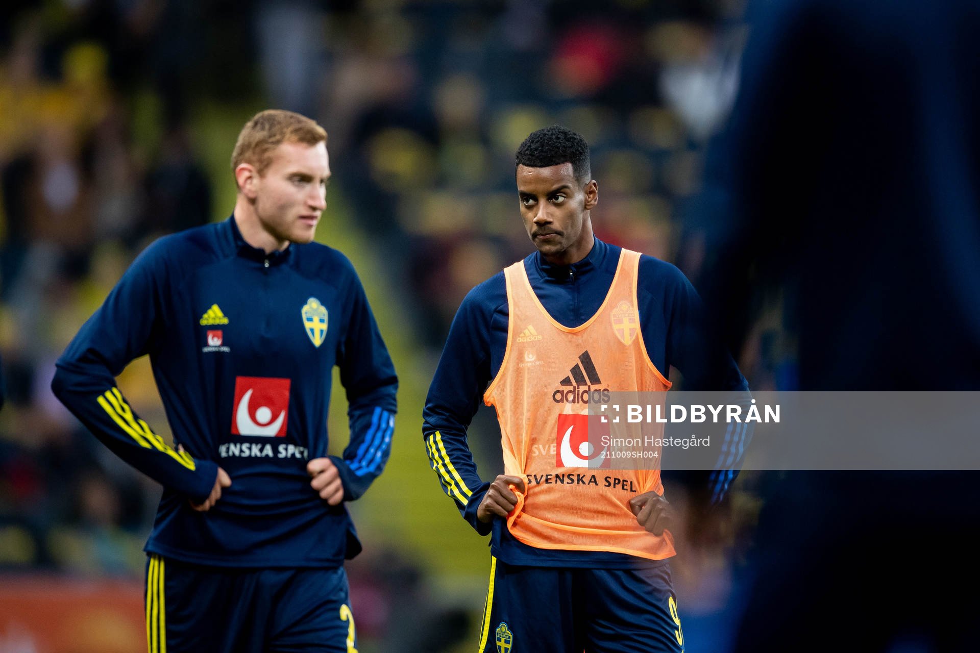 Dejan Kulusevski and Alexander Isak of Sweden