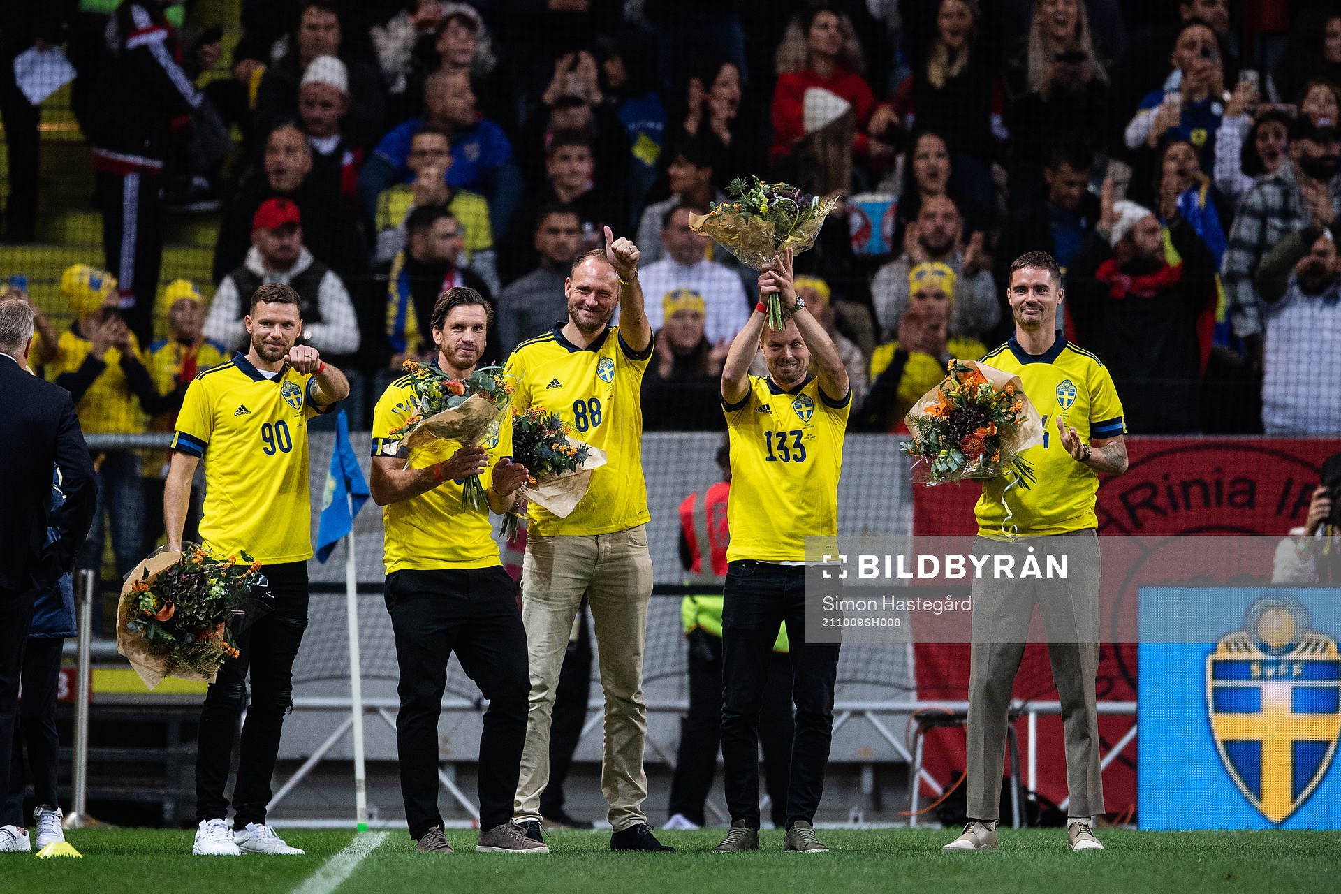 Former players Marcus Berg, Gustav Svensson, Andreas