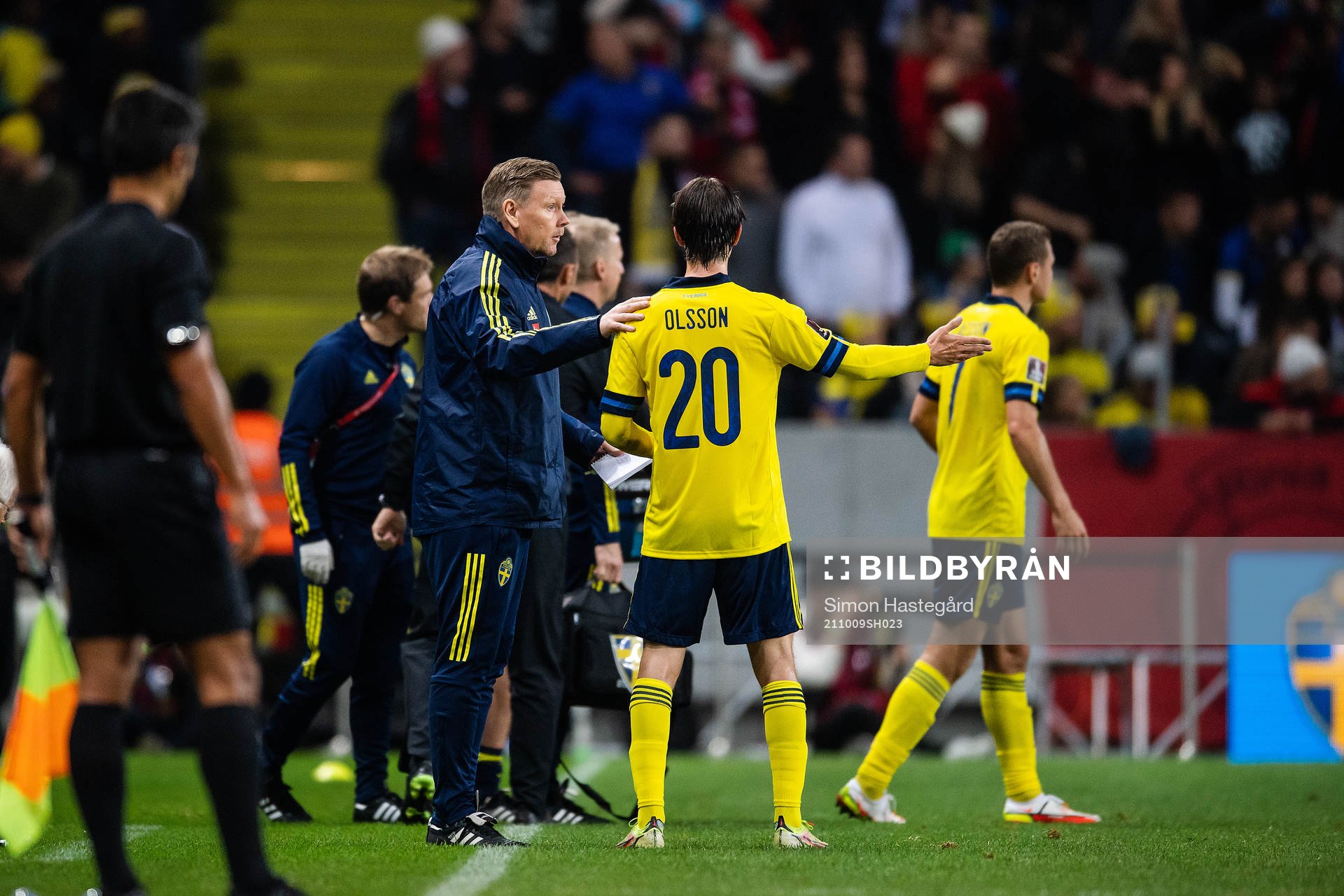 assistant coach Peter Wettergren and Kristoffer Olsson of