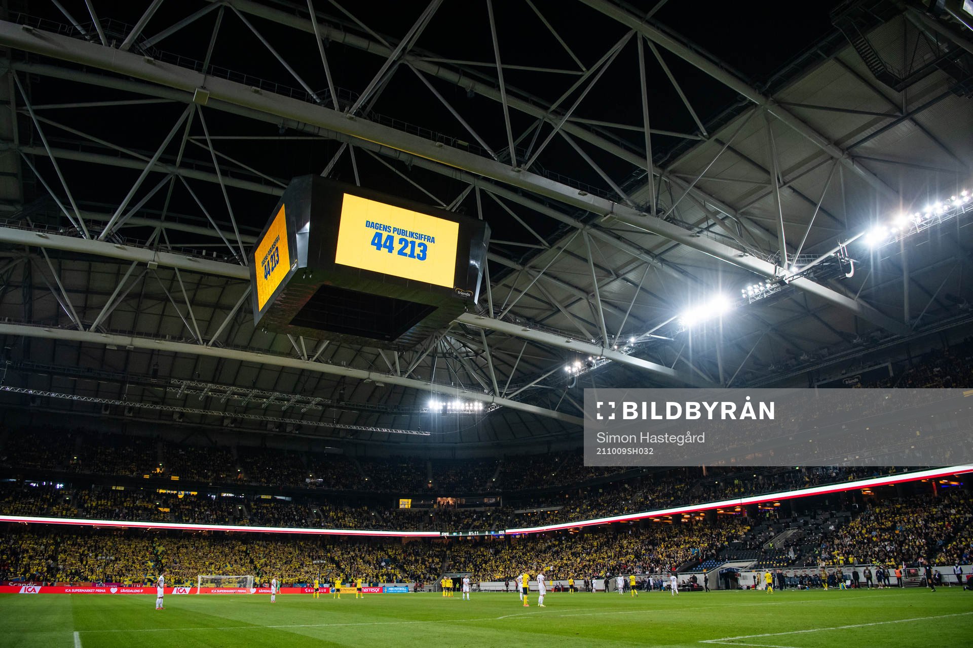 the big screen displays todays attendance