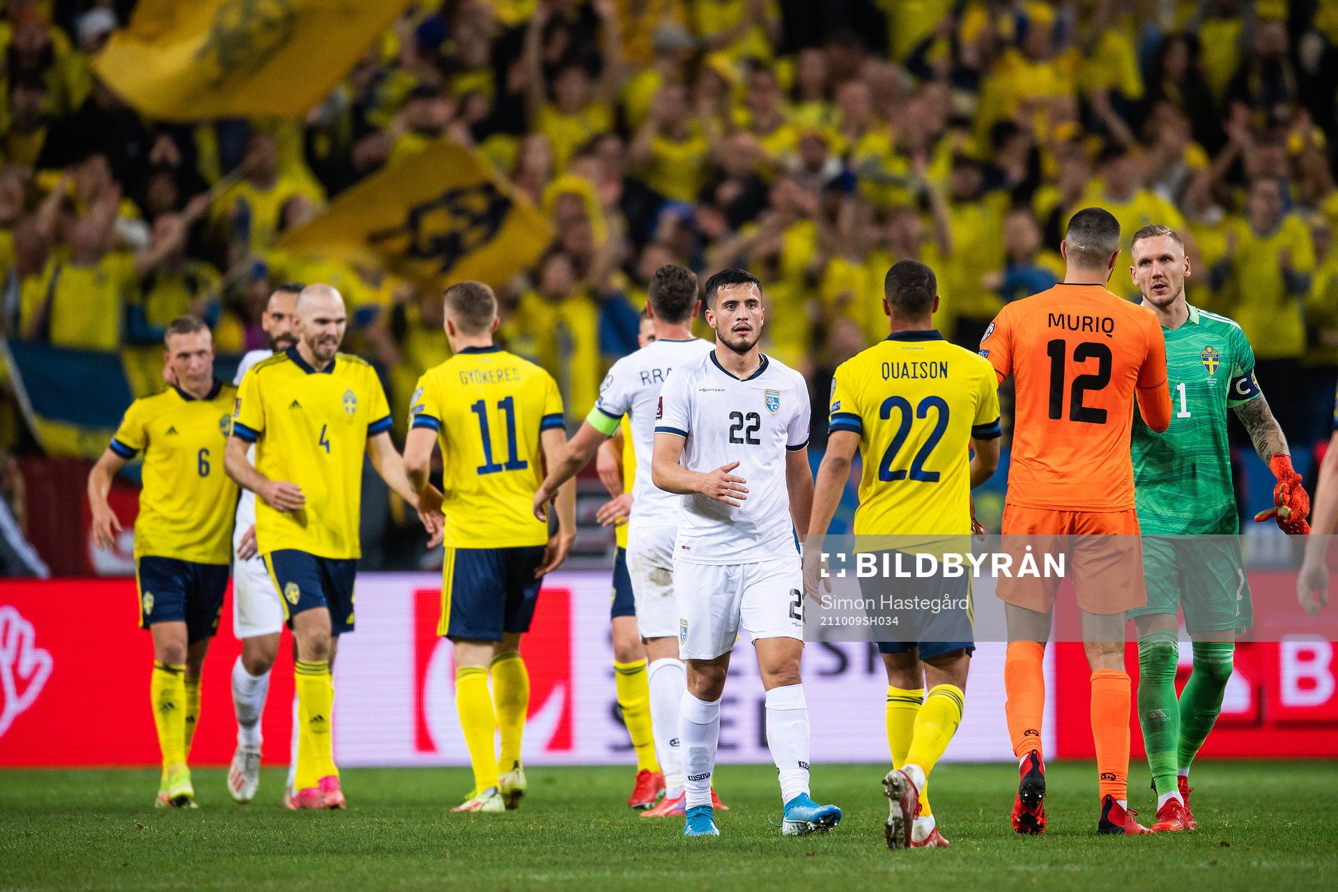 Astrit Selmani of Kosovo looks dejected
