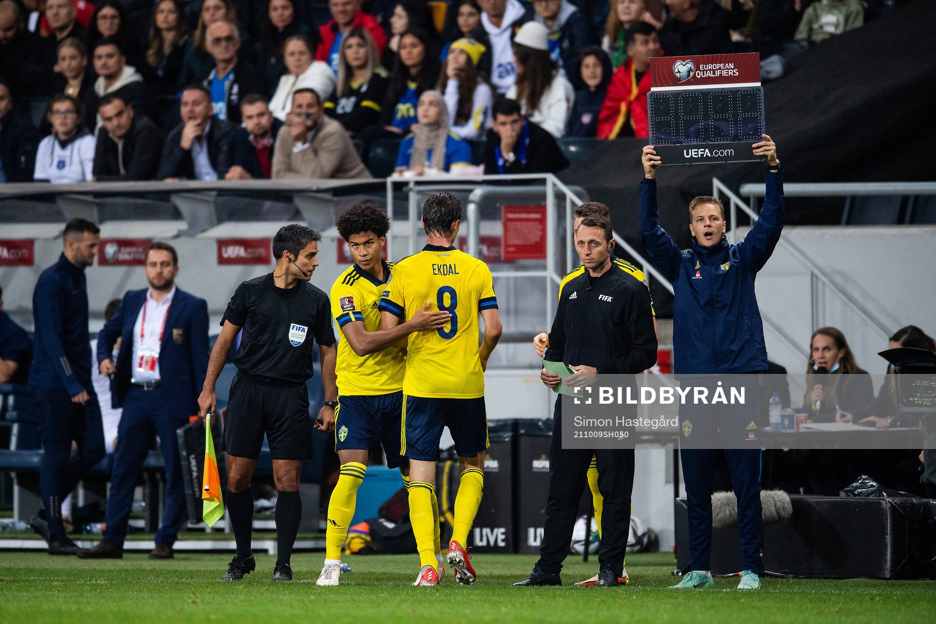 Jens-Lys Cajuste and Albin Ekdal of Sweden