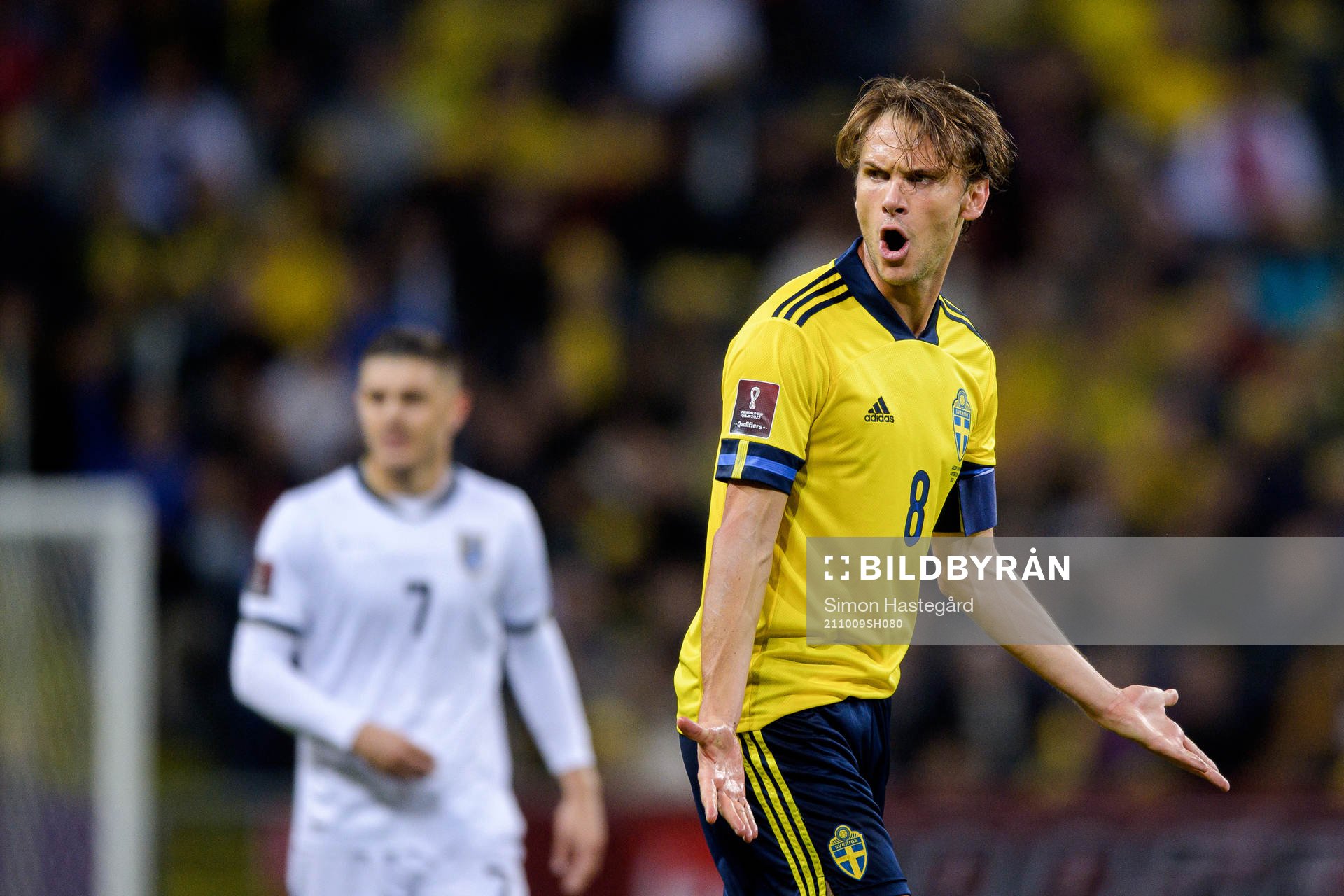 Albin Ekdal of Sweden reacts