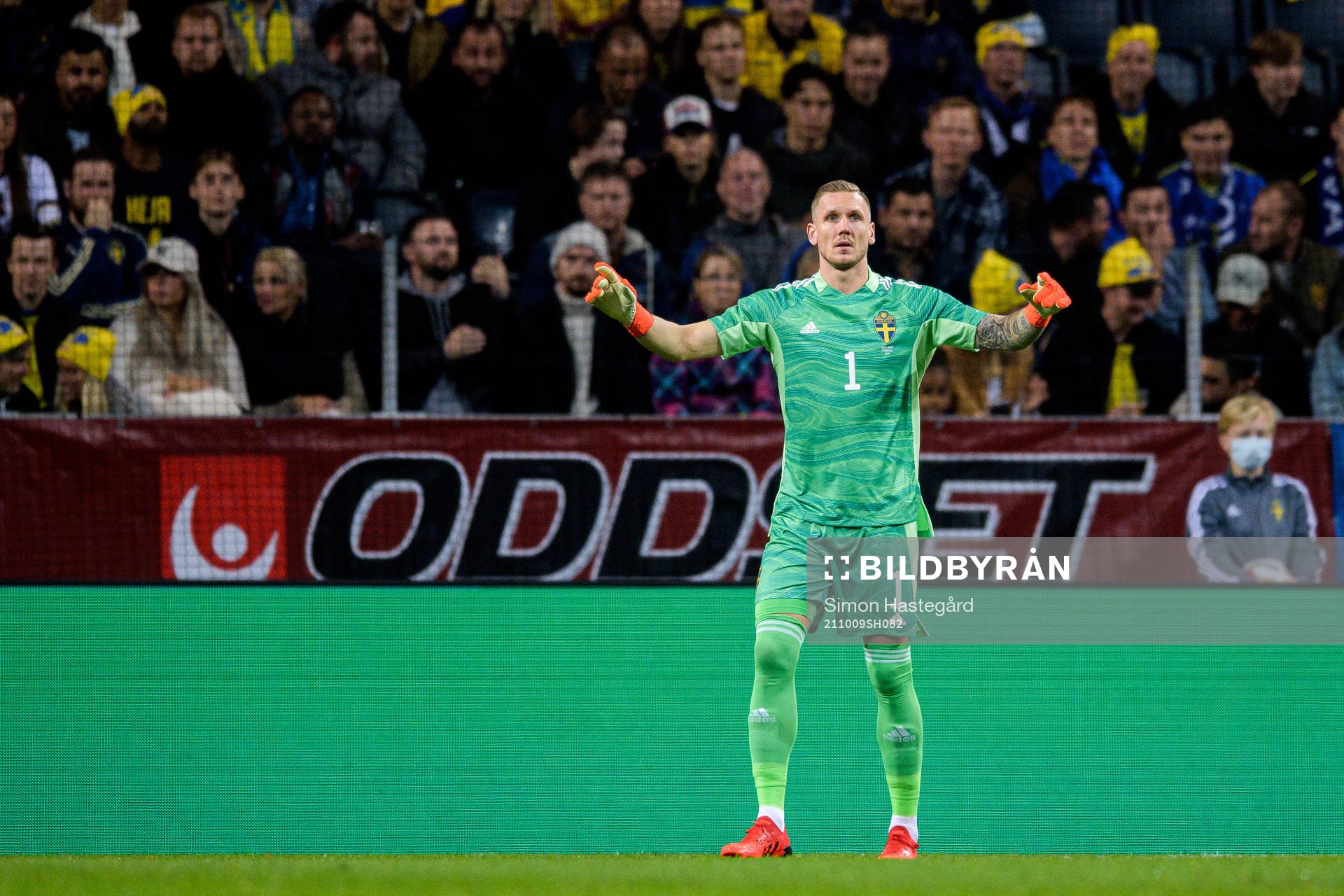 Goalkeeper Robin Olsen of Sweden