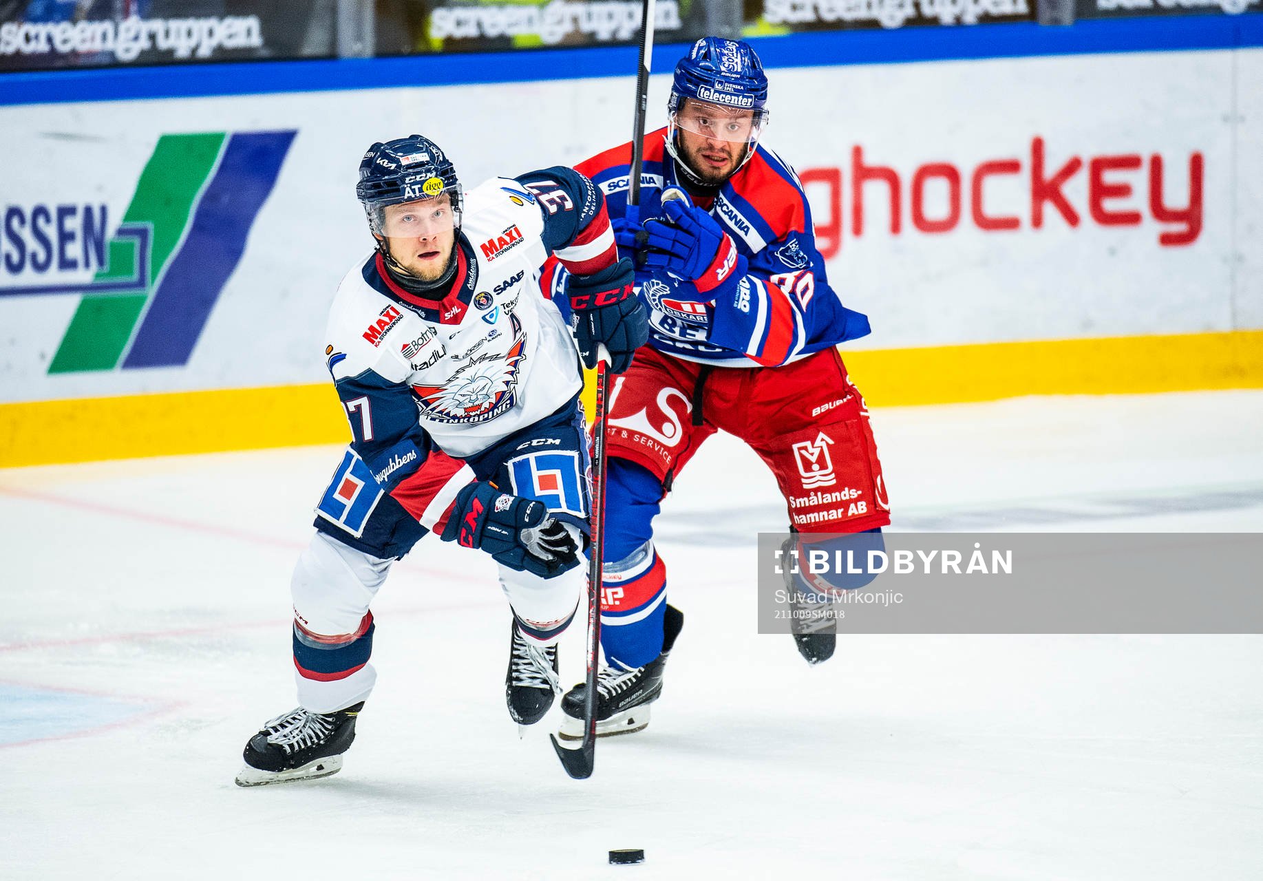 Linköpings Jesper Pettersson och Oskarshamns Tomas Zohorna