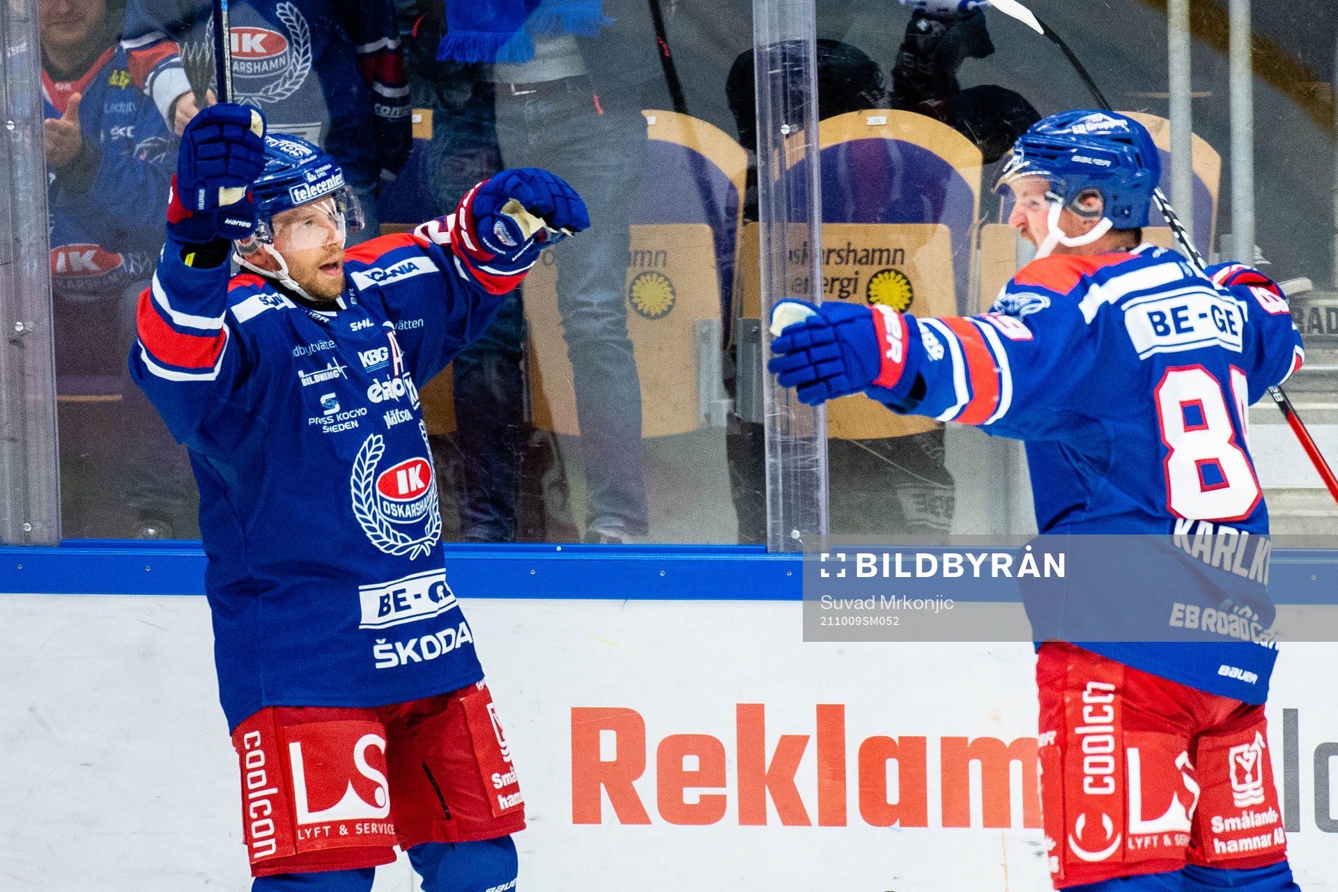 Oskarshamns Patrik Karlkvist jublar