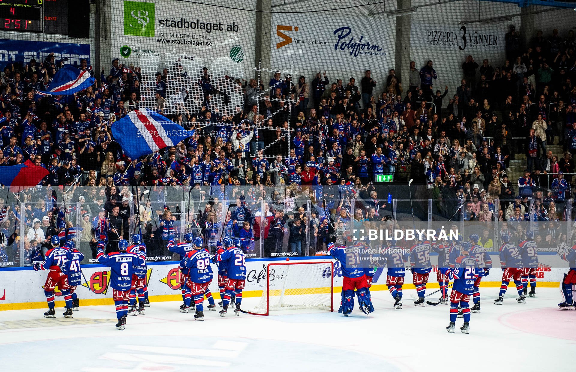 Oskarshamns spelare jublar