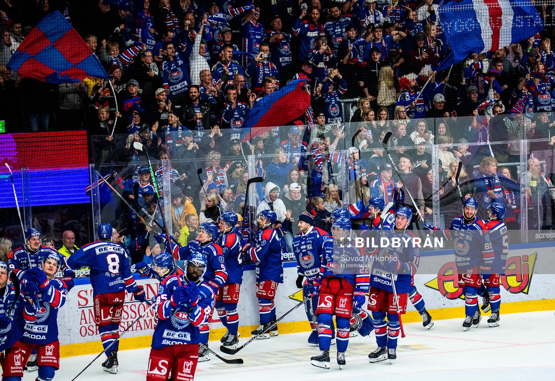 Oskarshamns spelare jublar