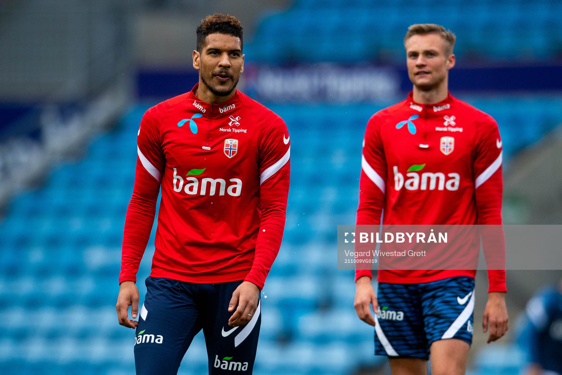 Ohi Omoijuanfo and Stian Gregersen of the Norwegian