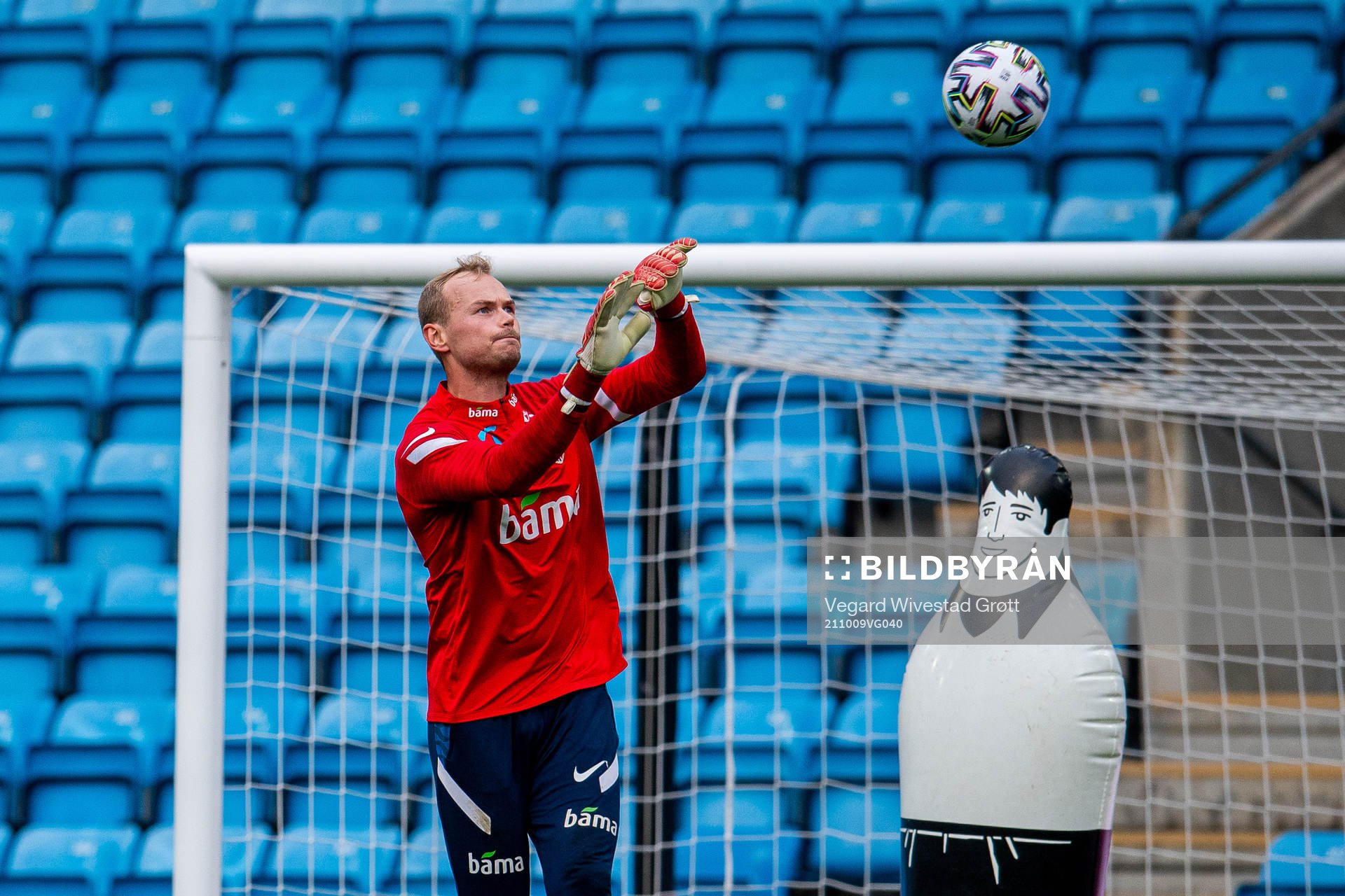 Goalkeeper Viljar Myhra of the Norwegian national football