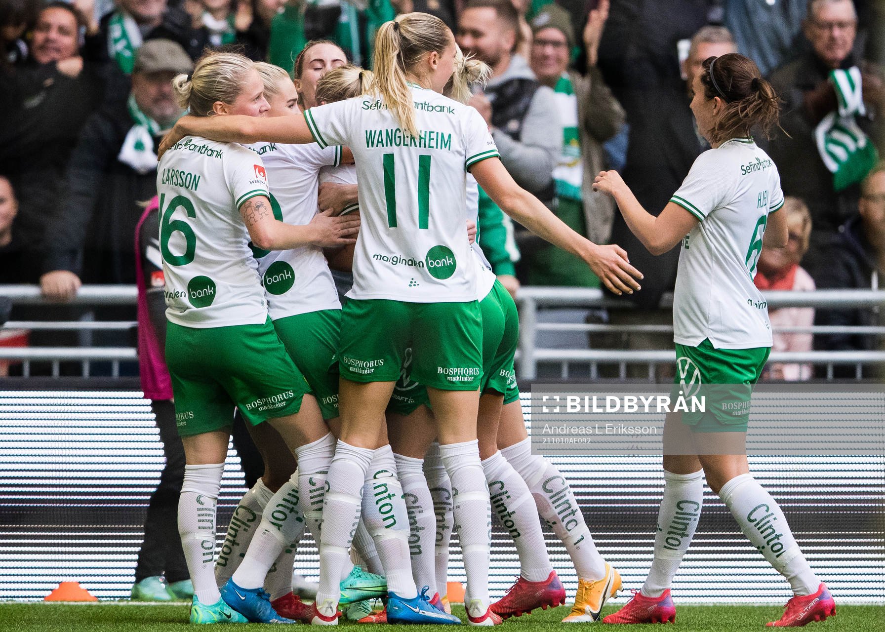 Hammarbys Emilia Larsson, Ellen Wangerheim och Fanny Hjelm